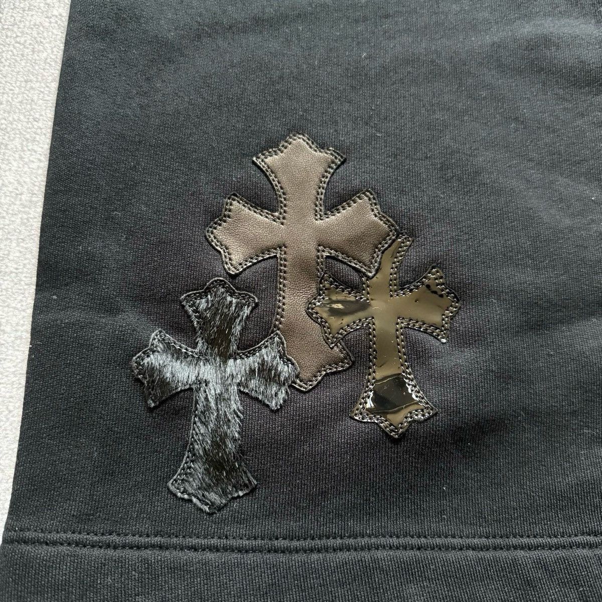 Chrome Hearts Chrome Hearts Oversize Black Cross Patch Sweatpants size S Size 26" / US 2 / IT 38 - 3 Thumbnail