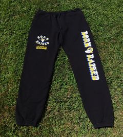 Born X Raised Born X Raised Yellow Old English Font Embroidered Sweatpants