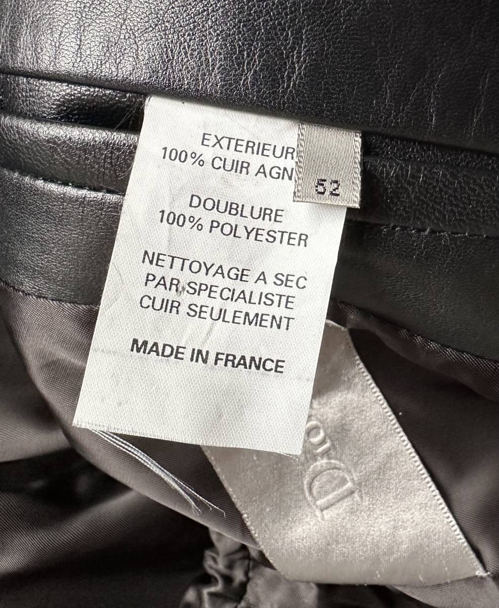 Dior × Hedi Slimane AW01 SOLITAIRE double breasted leather coat Size US L / EU 52-54 / 3 - 9 Thumbnail