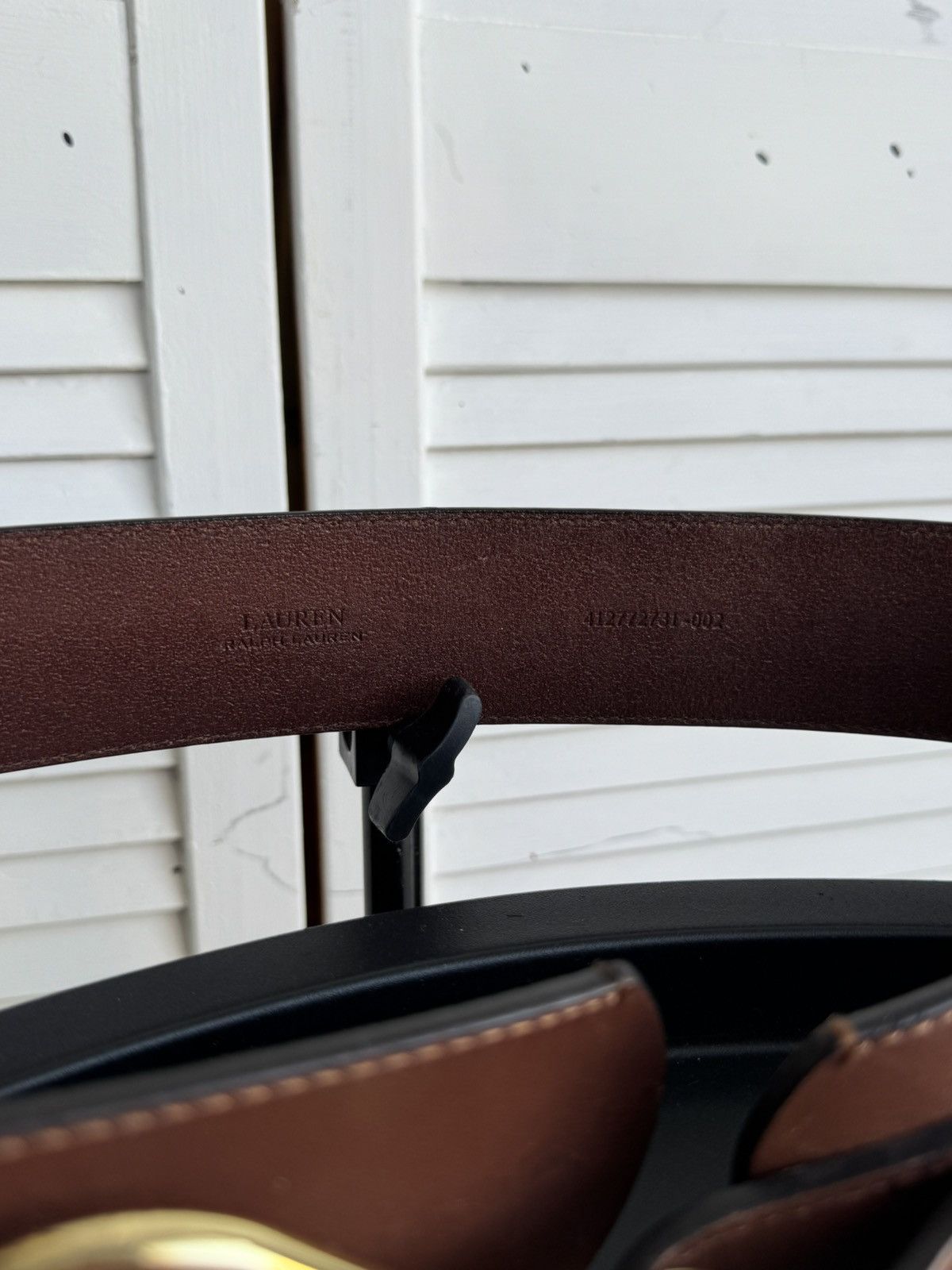 Lauren Ralph Lauren Ralph Lauren Equestrian Wide Leather Belt Gold-Tone Hook Size ONE SIZE - 11 Thumbnail