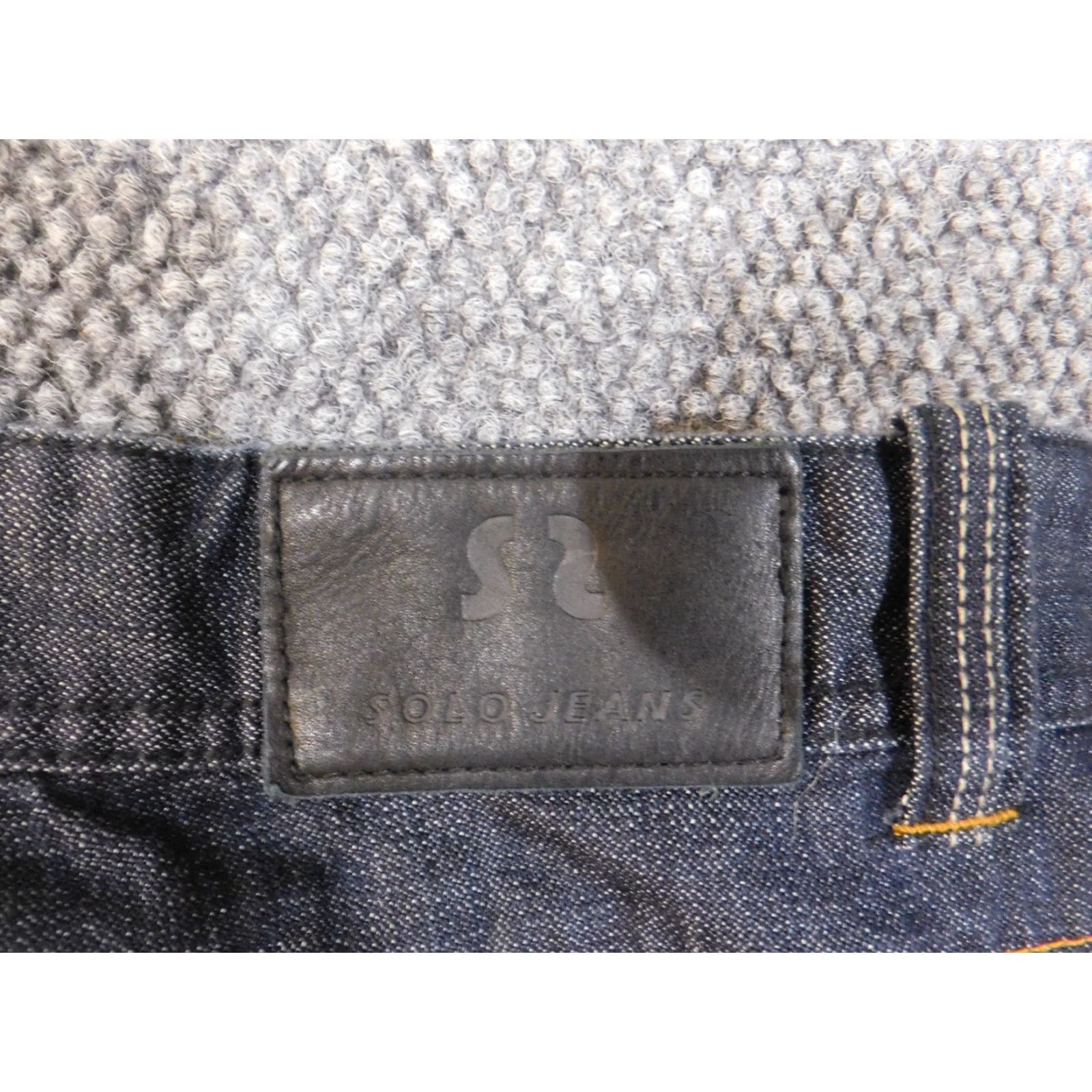 Vintage solo jeans Men 34x30 blue straight dark denim classic modern city Jeans Regular 34 in Inseam 30 in Mens Straight City Pockets zip zipper Size US 34 / EU 50 - 6 Thumbnail