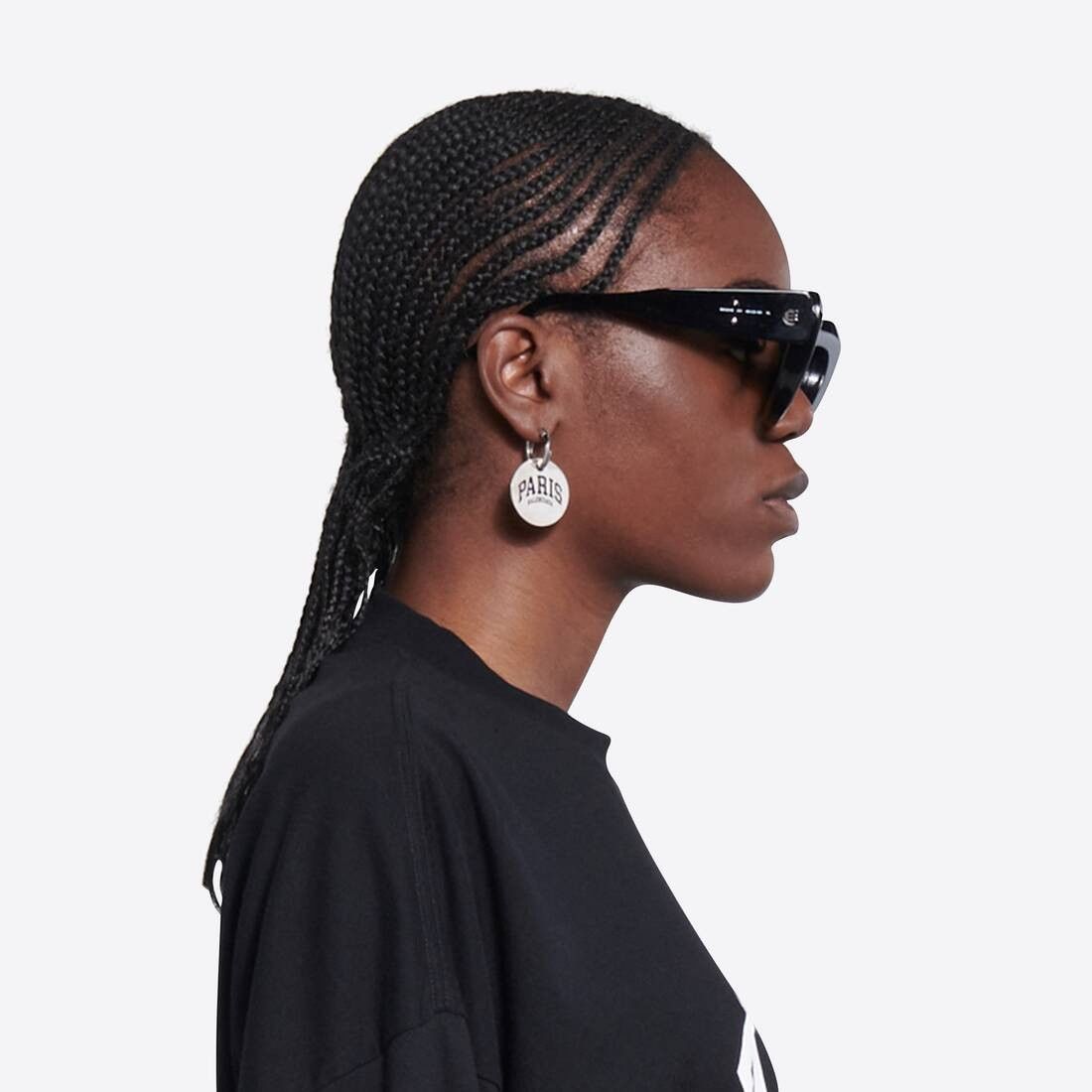 Balenciaga o1in1g0724 Size : OS / Cities Paris Earrings in Silver Size ONE SIZE - 4 Thumbnail
