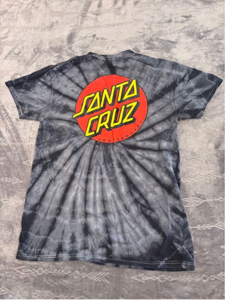 Santa Cruz Skateboards Men's Santa Cruz T-shirt Size S Gray Tie Dye Size US M / EU 48-50 / 2 - 13 Thumbnail