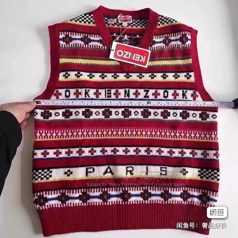 Kenzo Kenzo Red University Campus Series Pattern Printed Crewnec Size M / US 6-8 / IT 42-44 - 5 Thumbnail