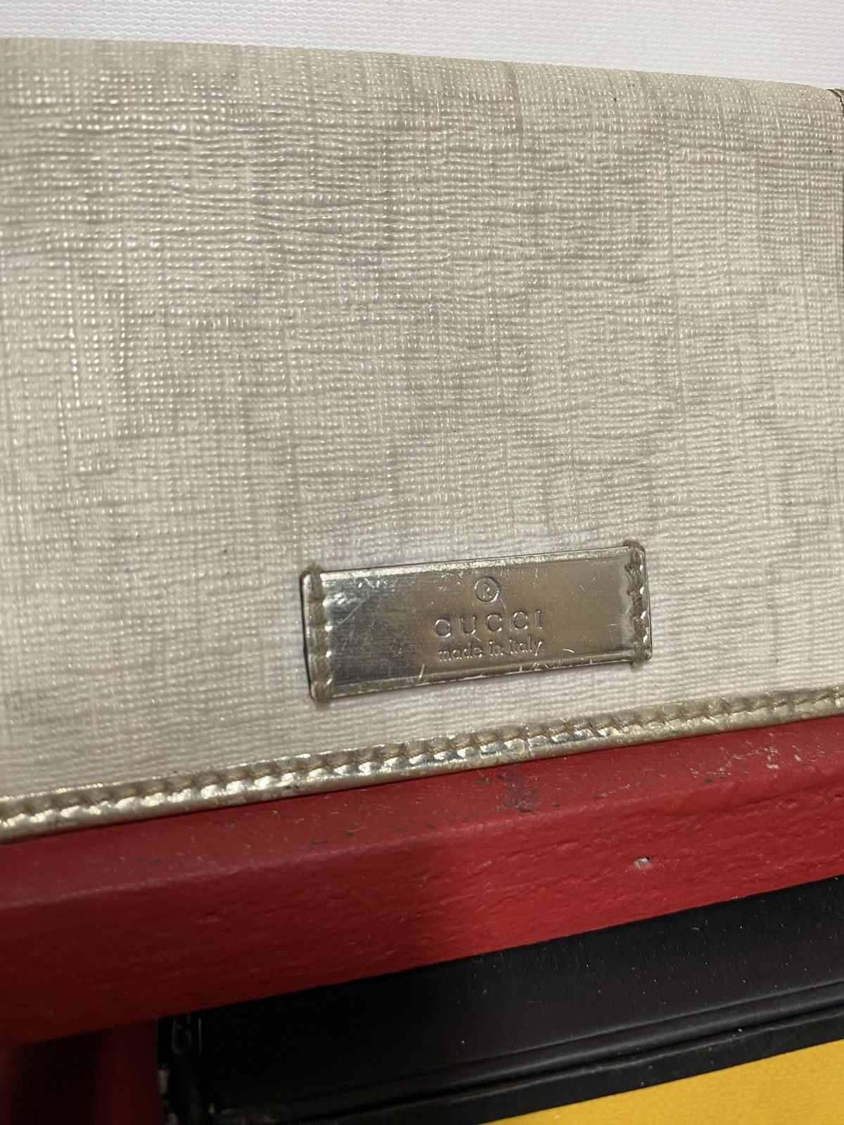Designer Gucci GG Monogram Leather Card Holder Preowned Size ONE SIZE - 3 Thumbnail