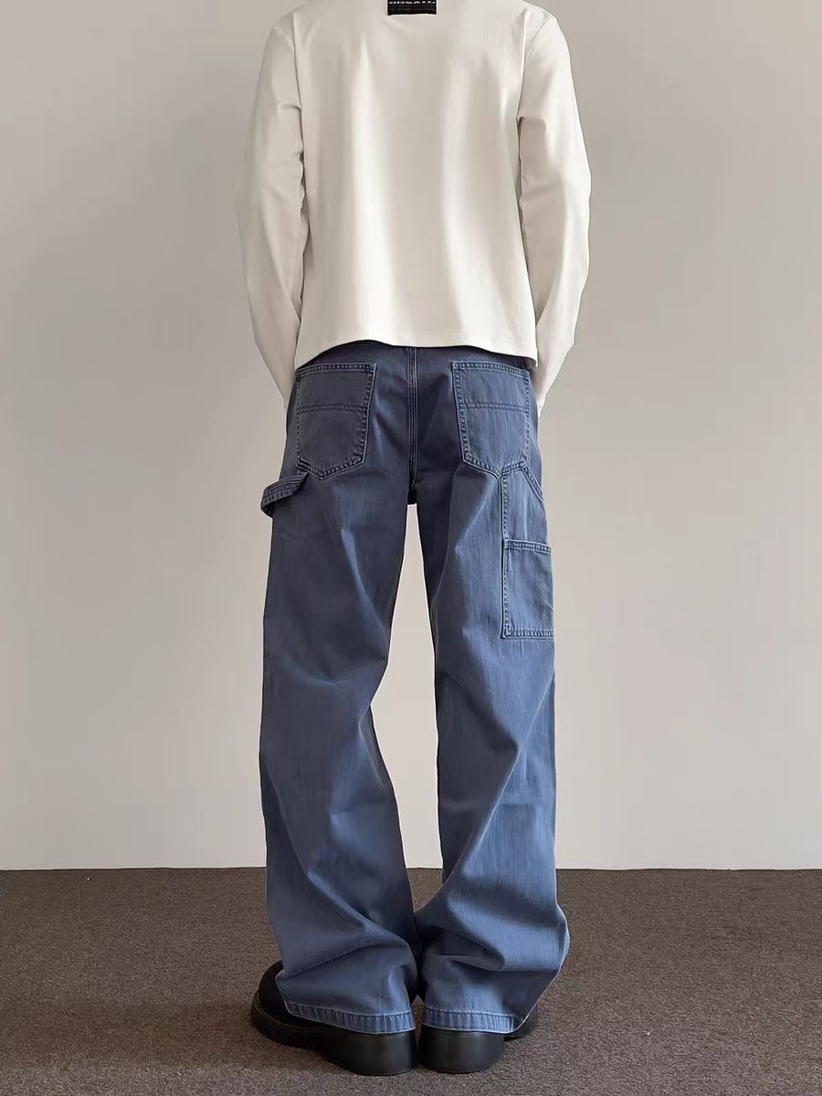Japanese Brand × Vintage Vintage Street Workwear Aged Blue Lumberjack Pants Size US 34 / EU 50 - 1 Thumbnail