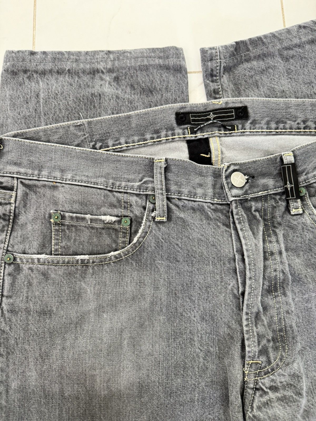 Stone Island grey Stone Island cotton straight leg jeans Size US 36 / EU 52 - 2 Thumbnail