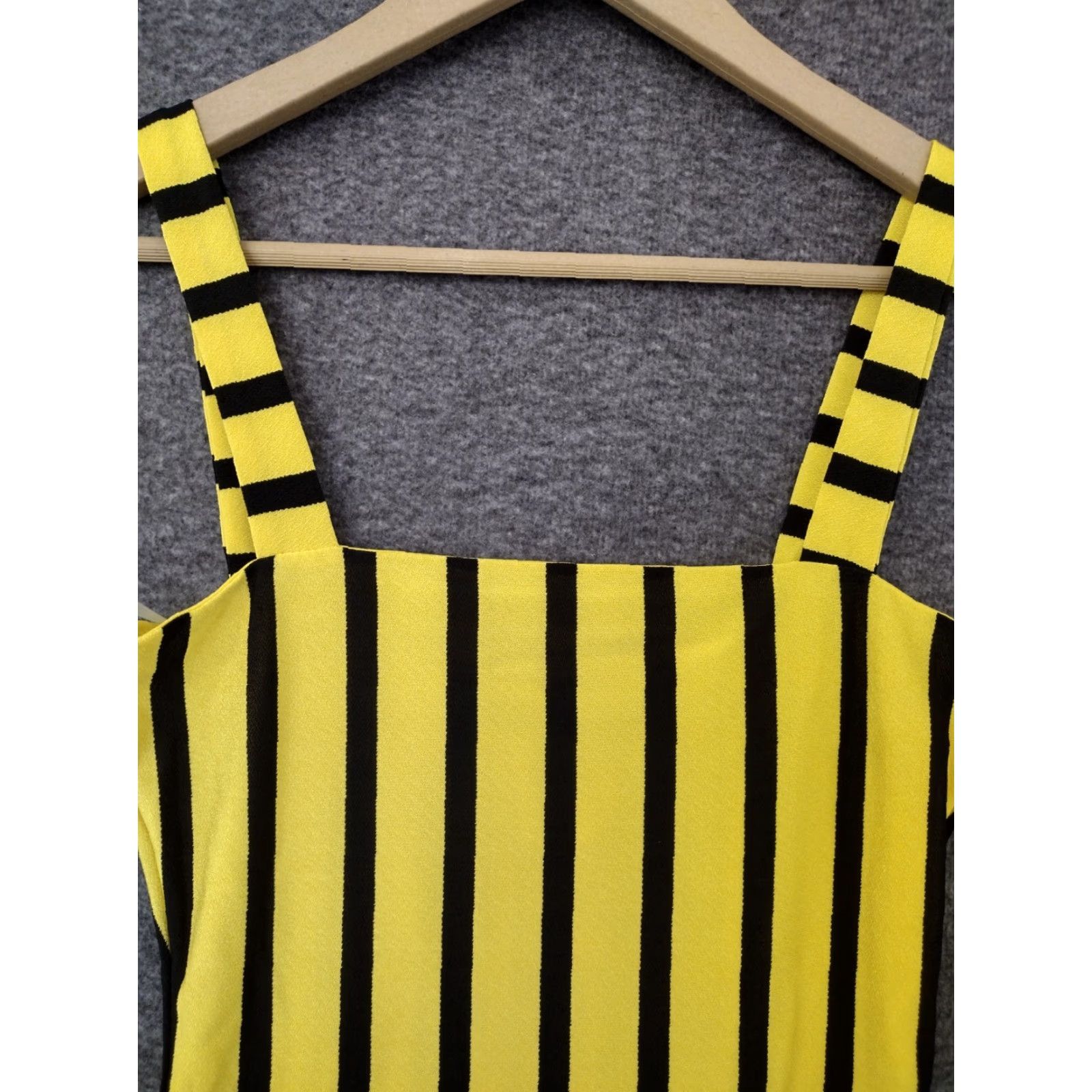 Vintage Codigo Women's One Piece Swimsuit Black Yellow Striped XS? (M) Size ONE SIZE - 7 Thumbnail