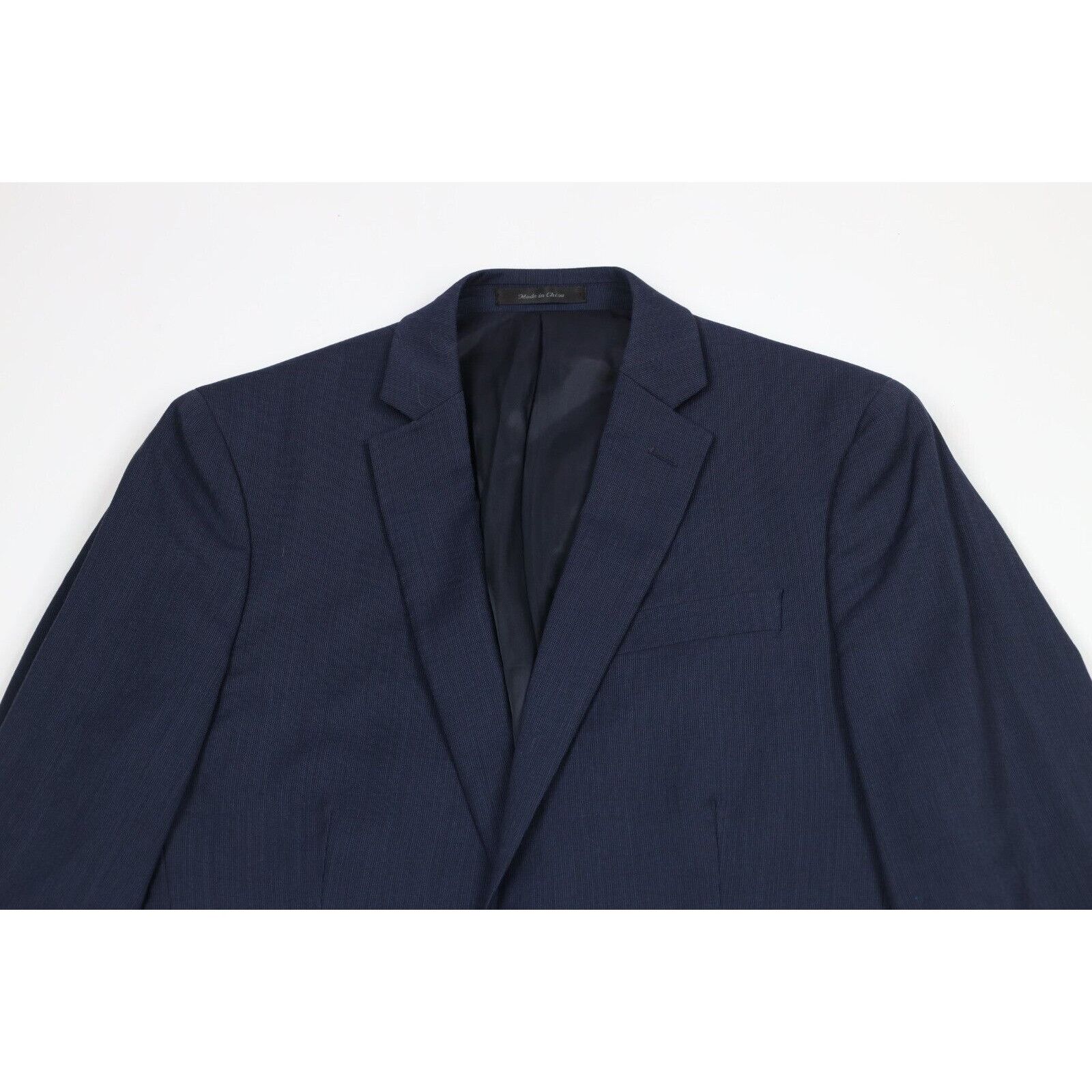 Calvin Klein Calvin Klein Wool Striped 2 Piece Suit Wedding Dark Blue Size 38R - 3 Thumbnail