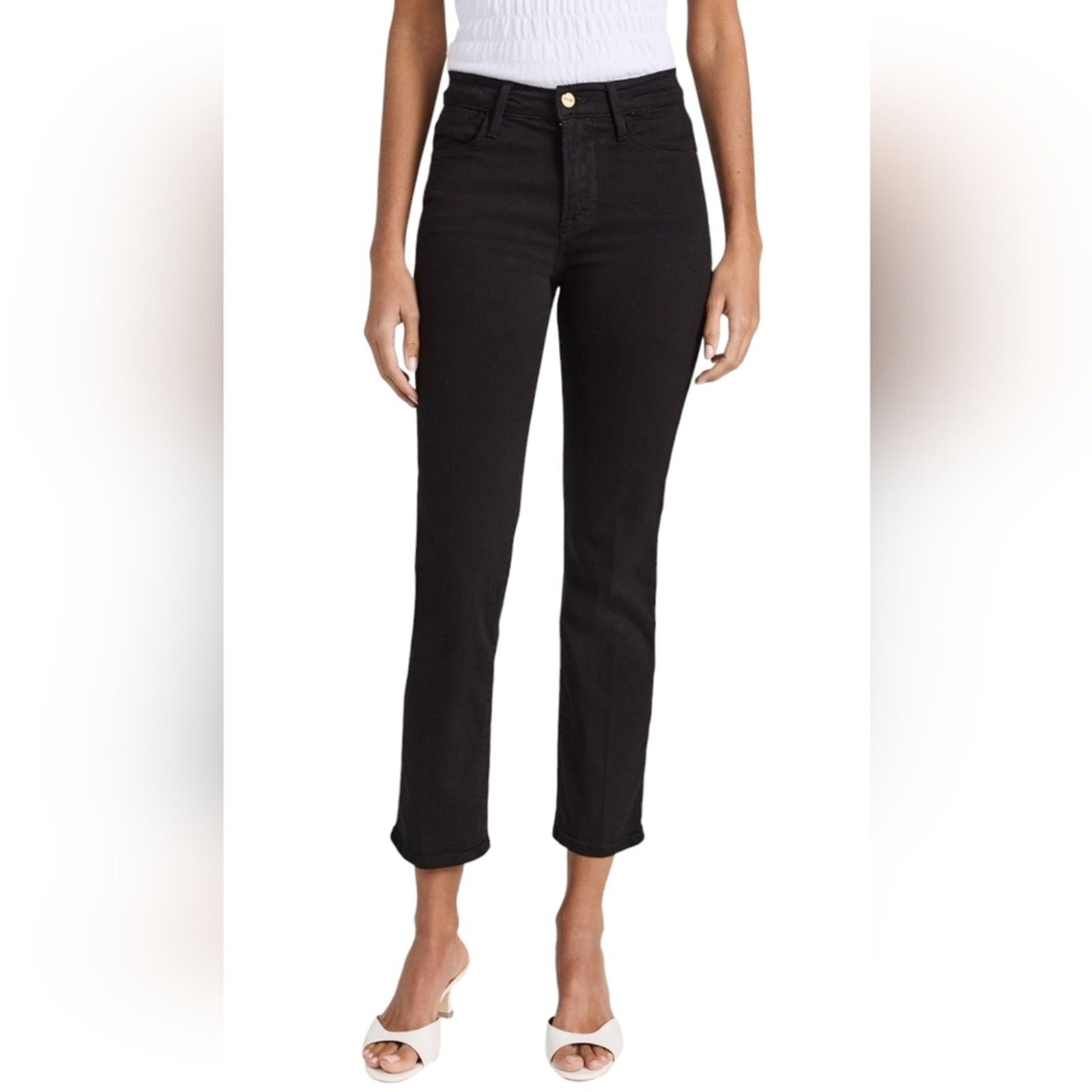 Frame FRAME Le High Straight Jeans in Film Noir 29 Size 29" - 5 Thumbnail
