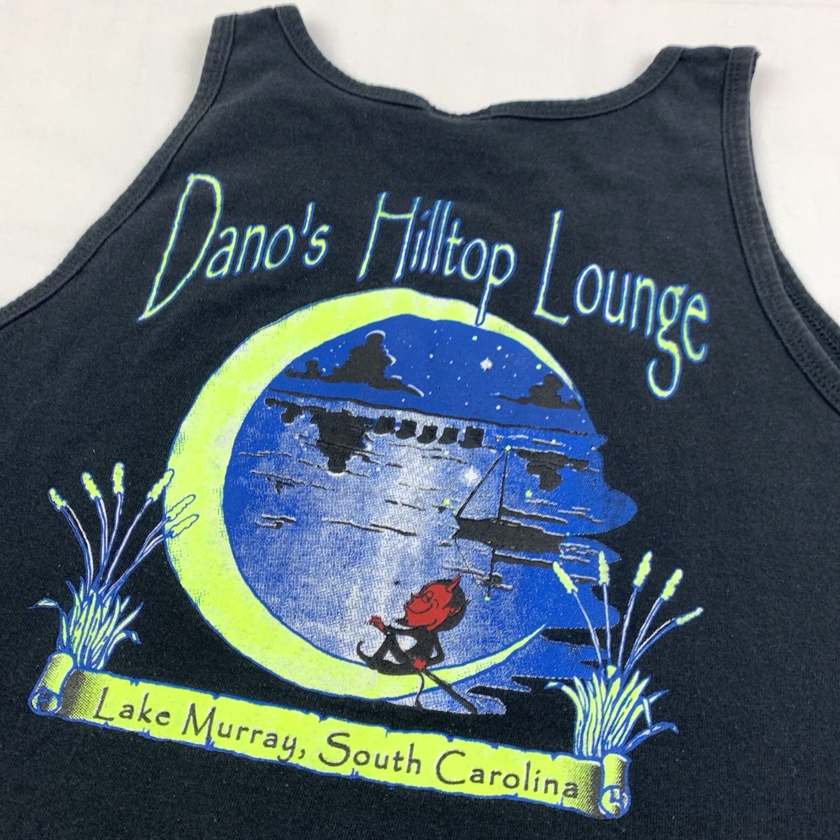 Anvil Danos Hilltop Lounge Tank Top Men L Black Lake Murray Y2K Vintage Tank Top Shirt Adult Large Black Lake Murray Y2K Mens Size US L / EU 52-54 / 3 - 2 Thumbnail