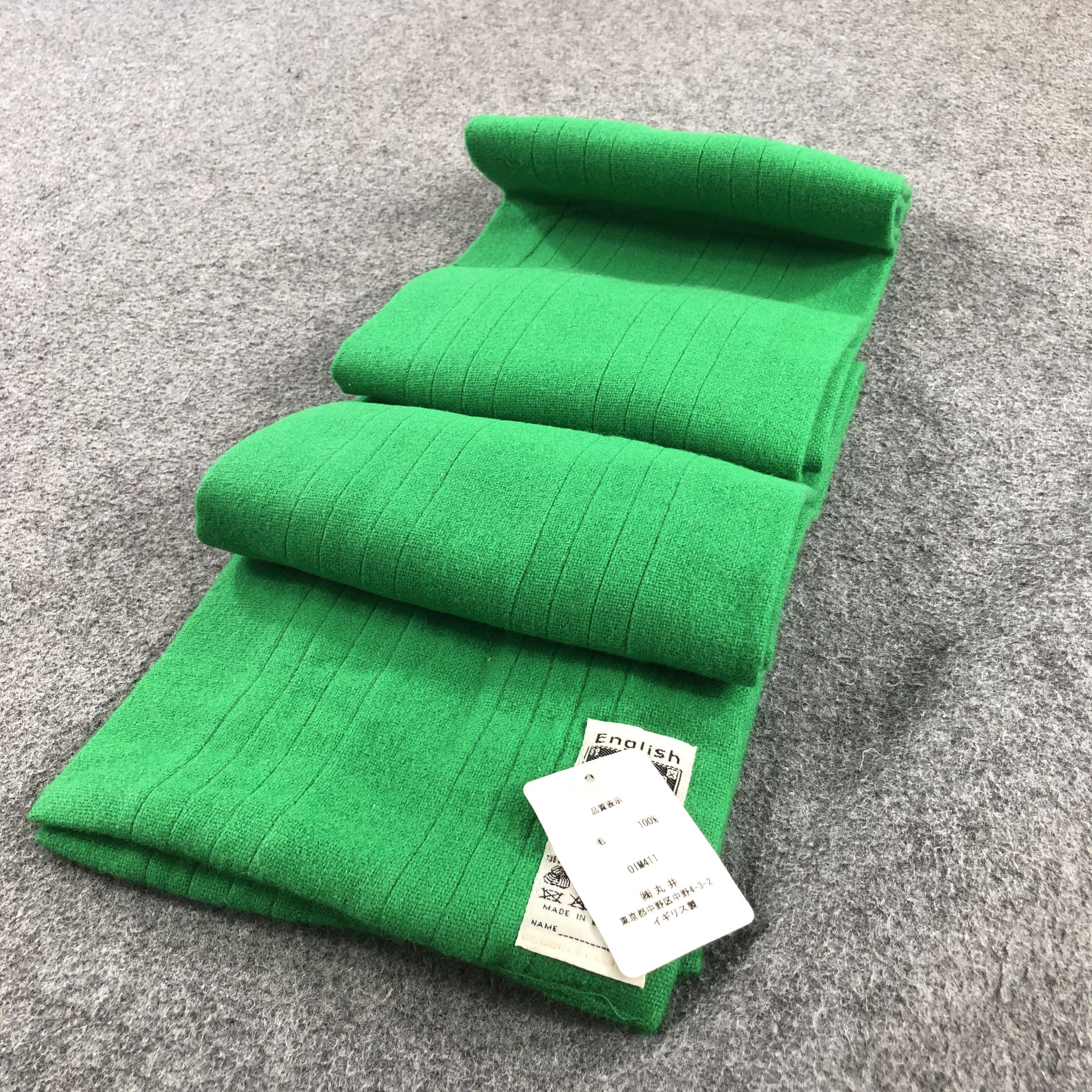 Vintage English Tradition Green Scarf Muffler Wool V970 Size ONE SIZE - 3 Thumbnail