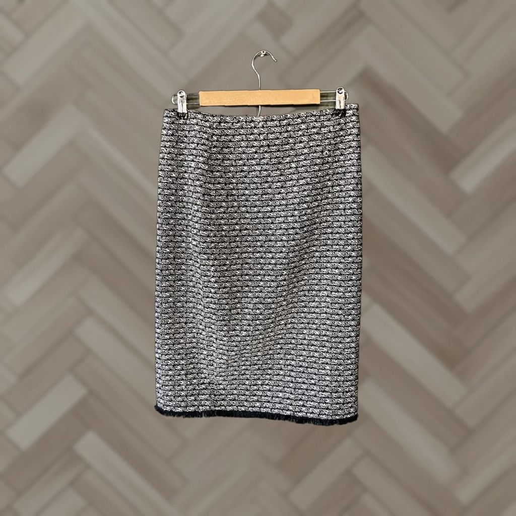 J.Crew J.CREW Womens Gray Knit Midi Skirt Size 6 Pencil Straight Knit Skirt Women Regular Length 25in Size 28" / US 6 / IT 42 - 1 Thumbnail
