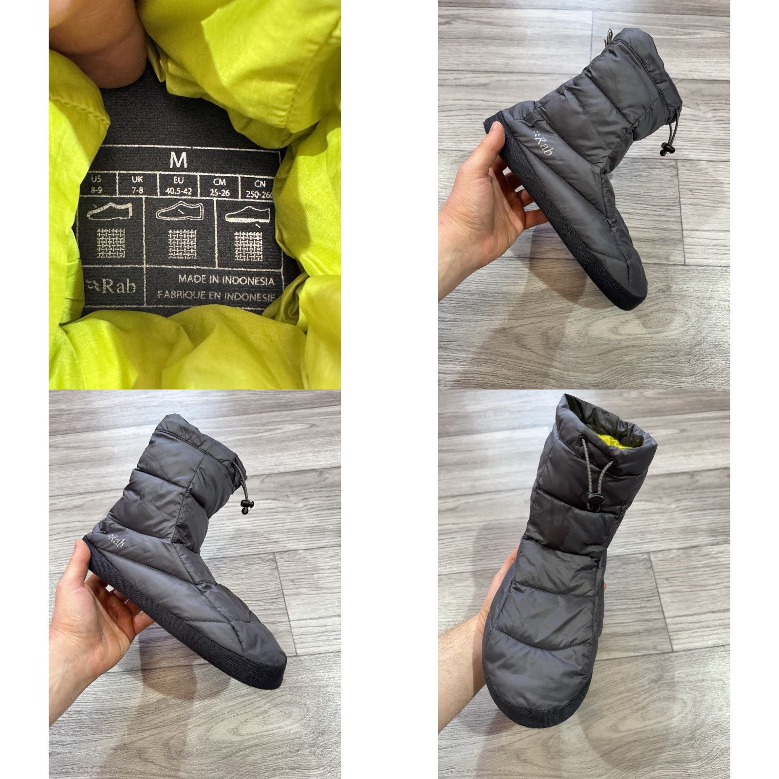 Rab RAB Hut Boot Slippers Graphene / Gray Insulated Outdoor Primaloft Size M UK 7-8 Men Slipper Boots Outdoor Theme Size US 7 / EU 40 - 8 Thumbnail