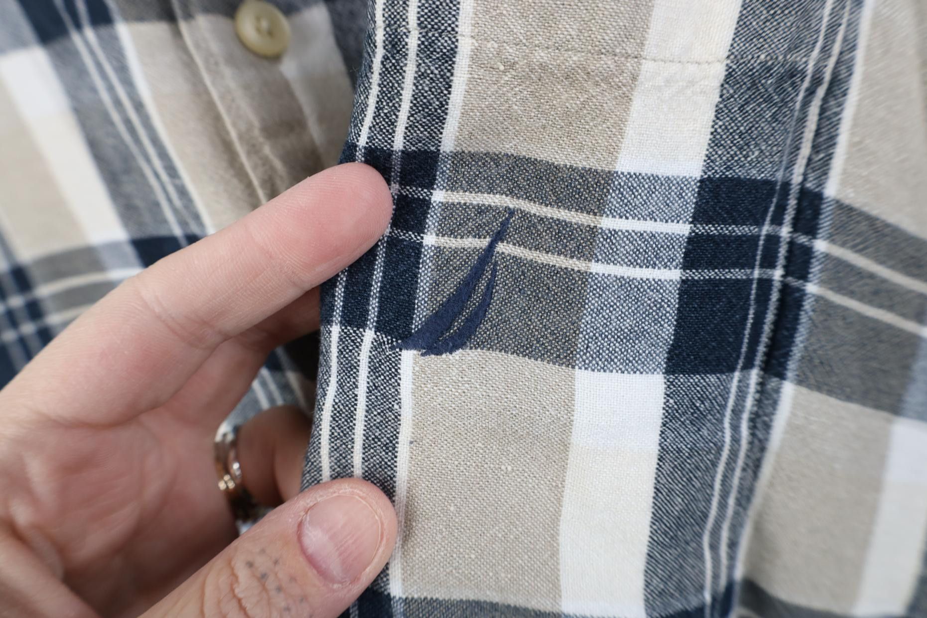 Nautica Vintage Nautica Gabardine Collared Button Down Shirt Plaid Size US XL / EU 56 / 4 - 4 Thumbnail