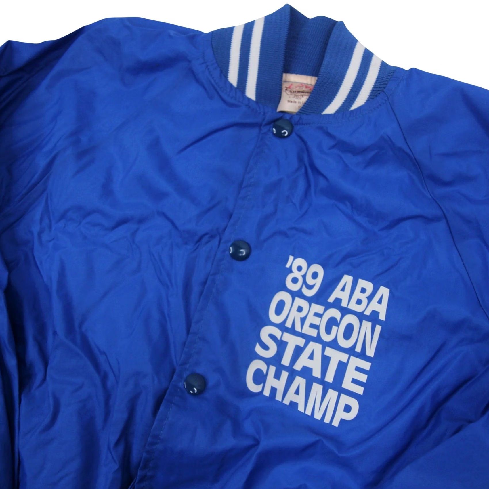 Vintage VINTAGE 1989 ABA STATE CHAMPION Satin BMX Jacket Blue Mens Small Satin BMX Jacket Men Small Blue 1989 9/10 Junior? Size US S / EU 44-46 / 1 - 3 Thumbnail