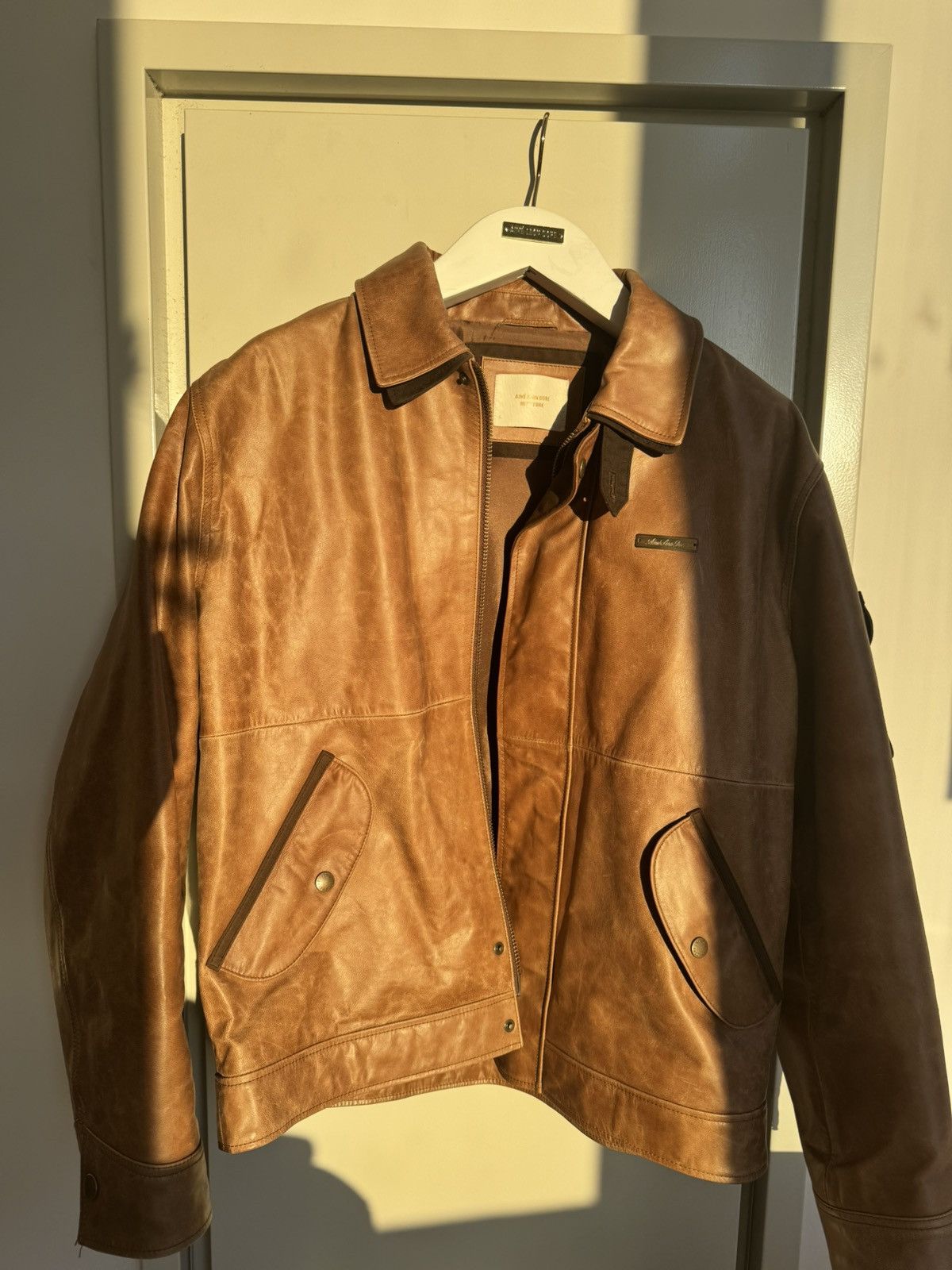 Aime Leon Dore Aime Leon Dore Leather Avaitor Jacket Size US L / EU 52-54 / 3 - 1 Thumbnail