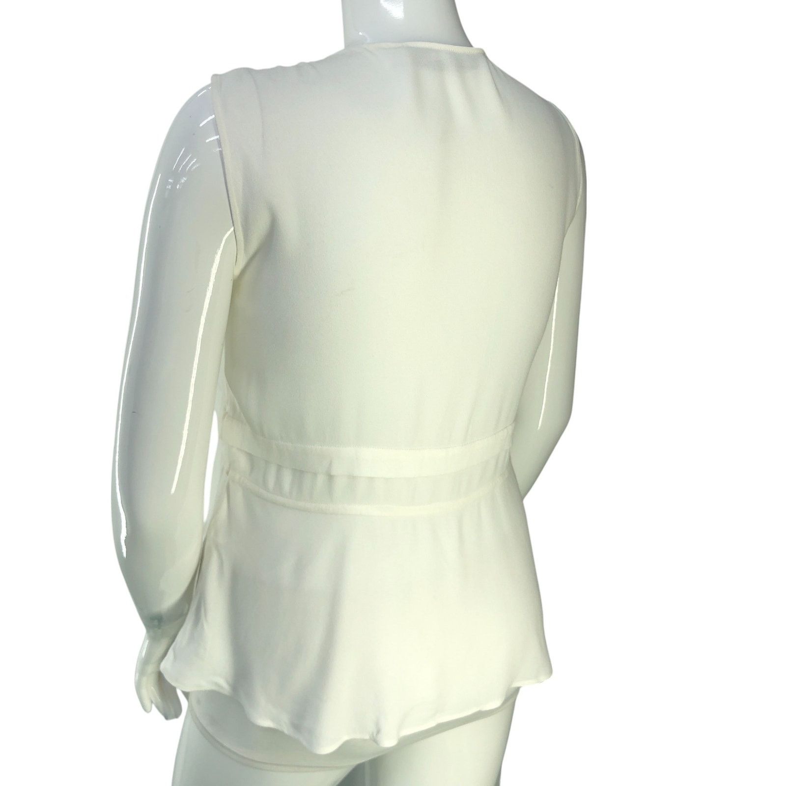 Iro IRO Size 42 Top Ruffle Front Sleeveless Blouse Tie Waist Size L / US 10 / IT 46 - 6 Thumbnail