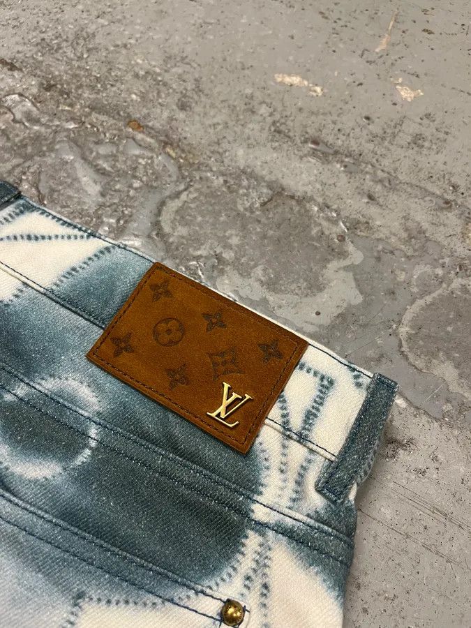 Louis Vuitton Louis Vuitton Blurred Logo Cream & Blue Pants Size US 32 / EU 48 - 11 Thumbnail