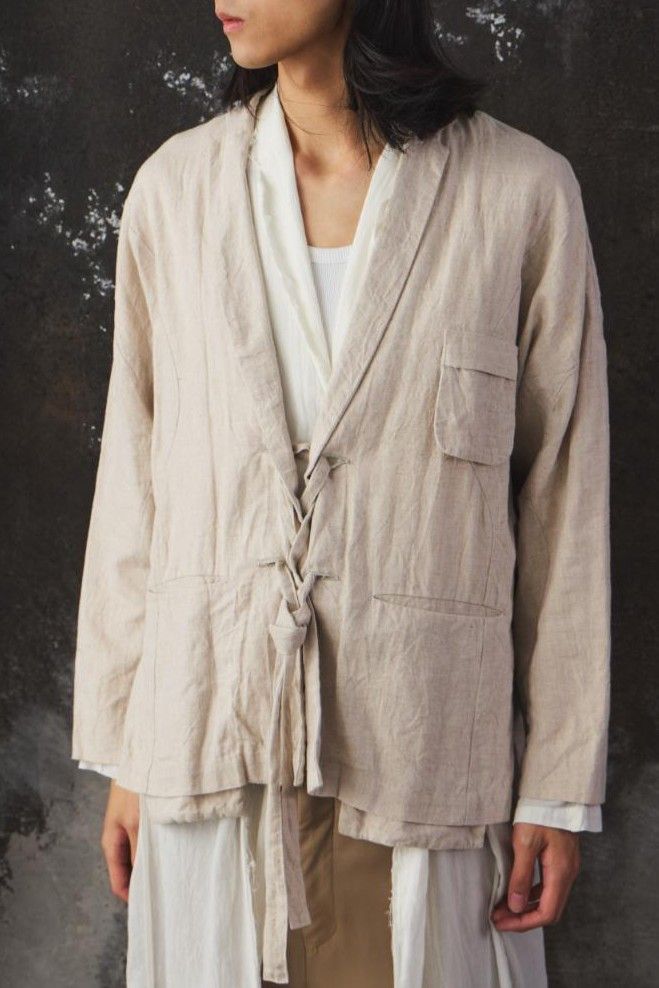Other Project by H. T00513-1 Ross Brushed Linen Canvas Blazer Size US S / EU 44-46 / 1 - 1 Thumbnail