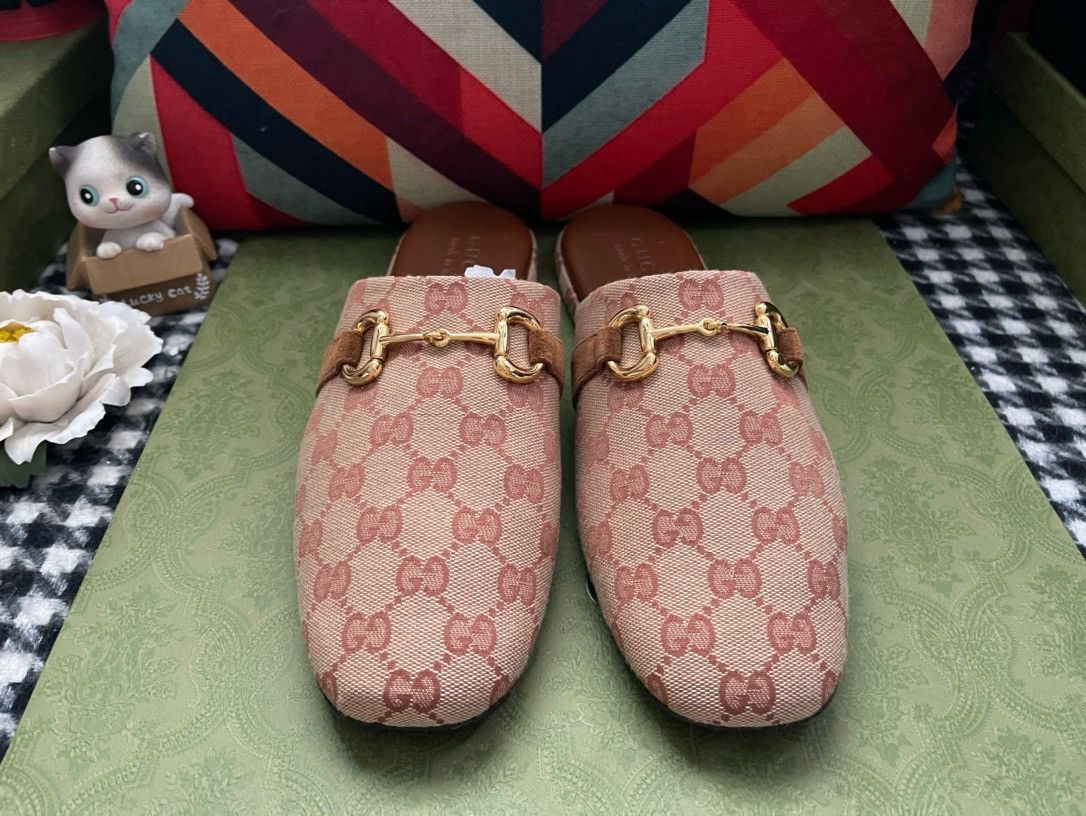 Brown Pericle GG Horsebit Slip-on Shoes