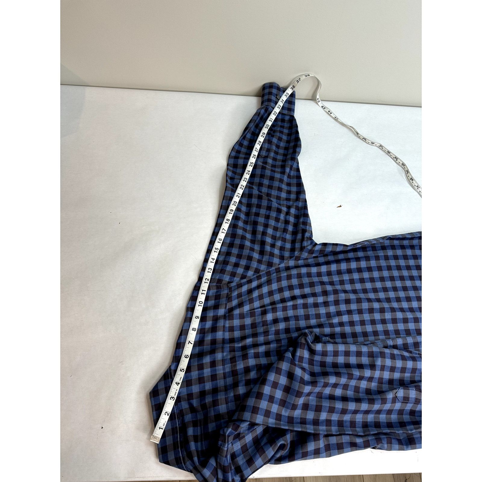 Other MSL Men's Checkered Button Down Shirt Blue 100% Cotton XL Size US XL / EU 56 / 4 - 6 Thumbnail