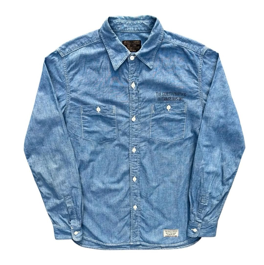 Wacko Maria Wacko Maria Guilty Parties Chambray Selvedge Shirt Blue Size US L / EU 52-54 / 3 - 1 Thumbnail