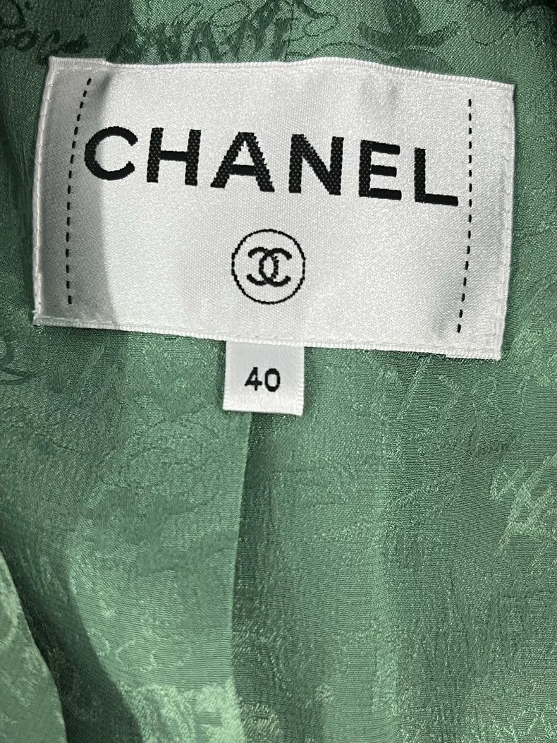 Chanel Chanel 24A Manchester Series Green Tweed Coat Size S / US 4 / IT 40 - 5 Thumbnail