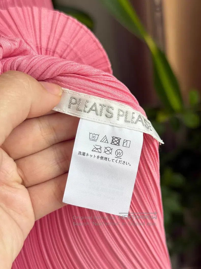 Issey Miyake Issey Miyake Pink Round Neck Long Sleeve Top Size XL / US 12-14 / IT 48-50 - 3 Thumbnail