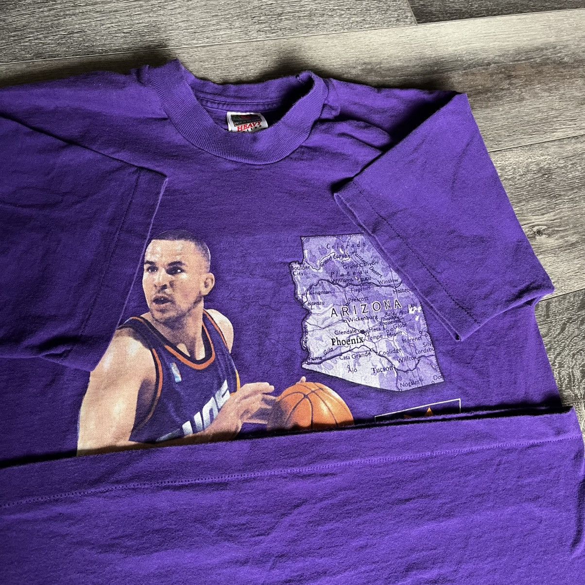 NBA × Vintage Vintage 1990s NBA Phoenix Suns Jason Kidd Player Graphic Tee Size US L / EU 52-54 / 3 - 4 Thumbnail