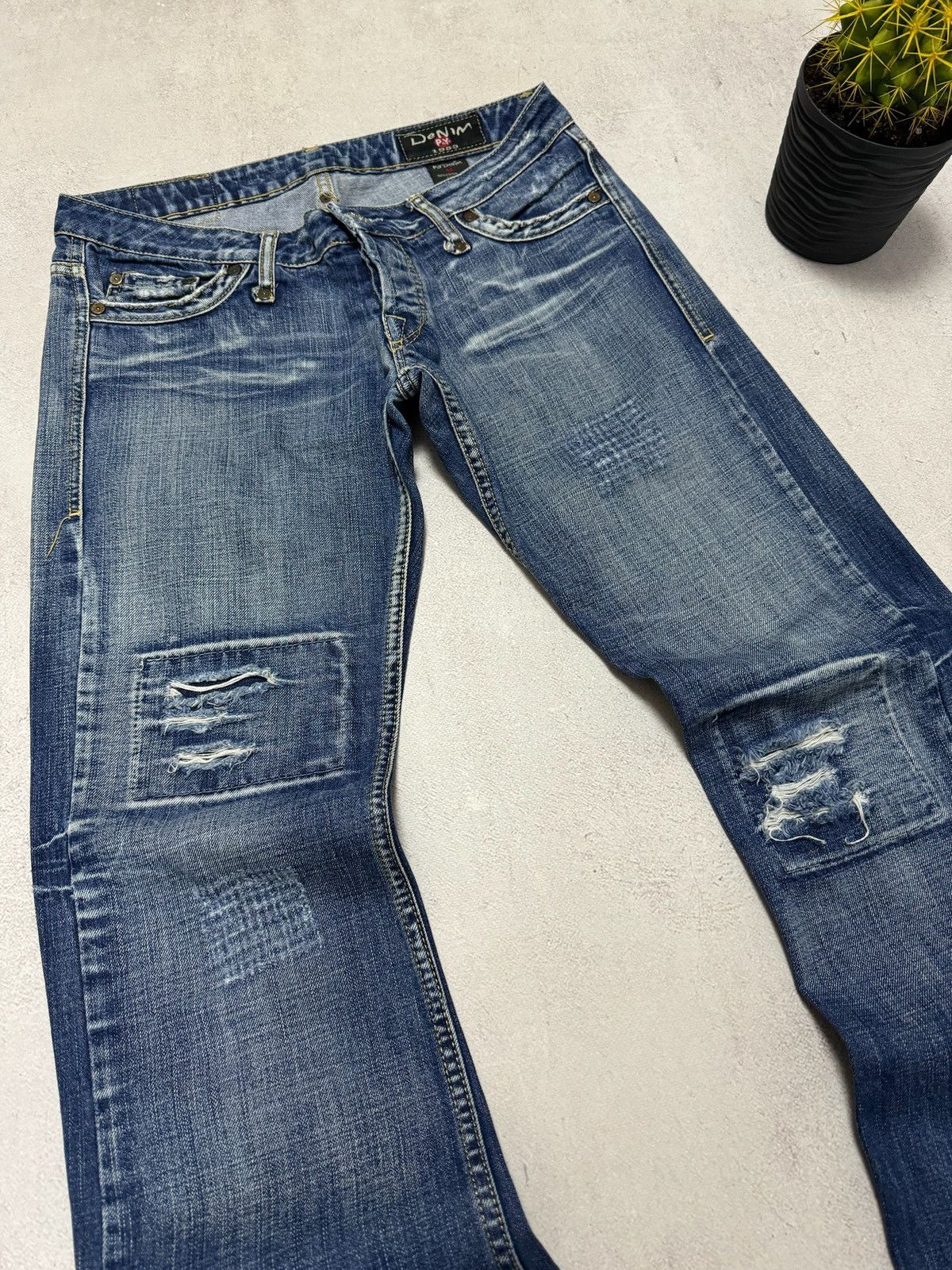 If Six Was Nine Vintage Japanese Jeans Distressed Dirty Wash Denim Y2K 90s Size US 32 / EU 48 - 4 Thumbnail