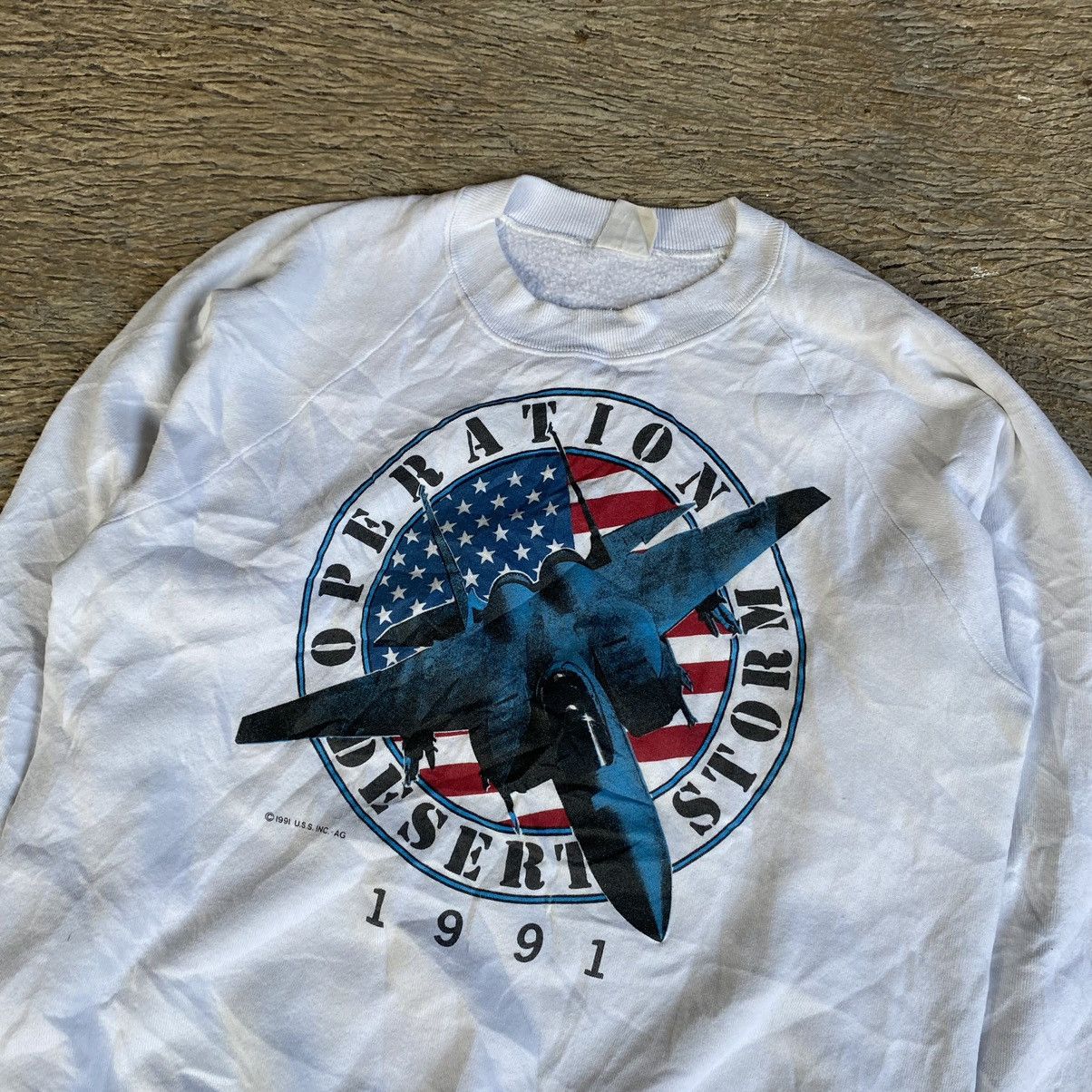Vintage Vintage Crewneck 1991 Operation Desert Storm Uss Size US M / EU 48-50 / 2 - 2 Thumbnail
