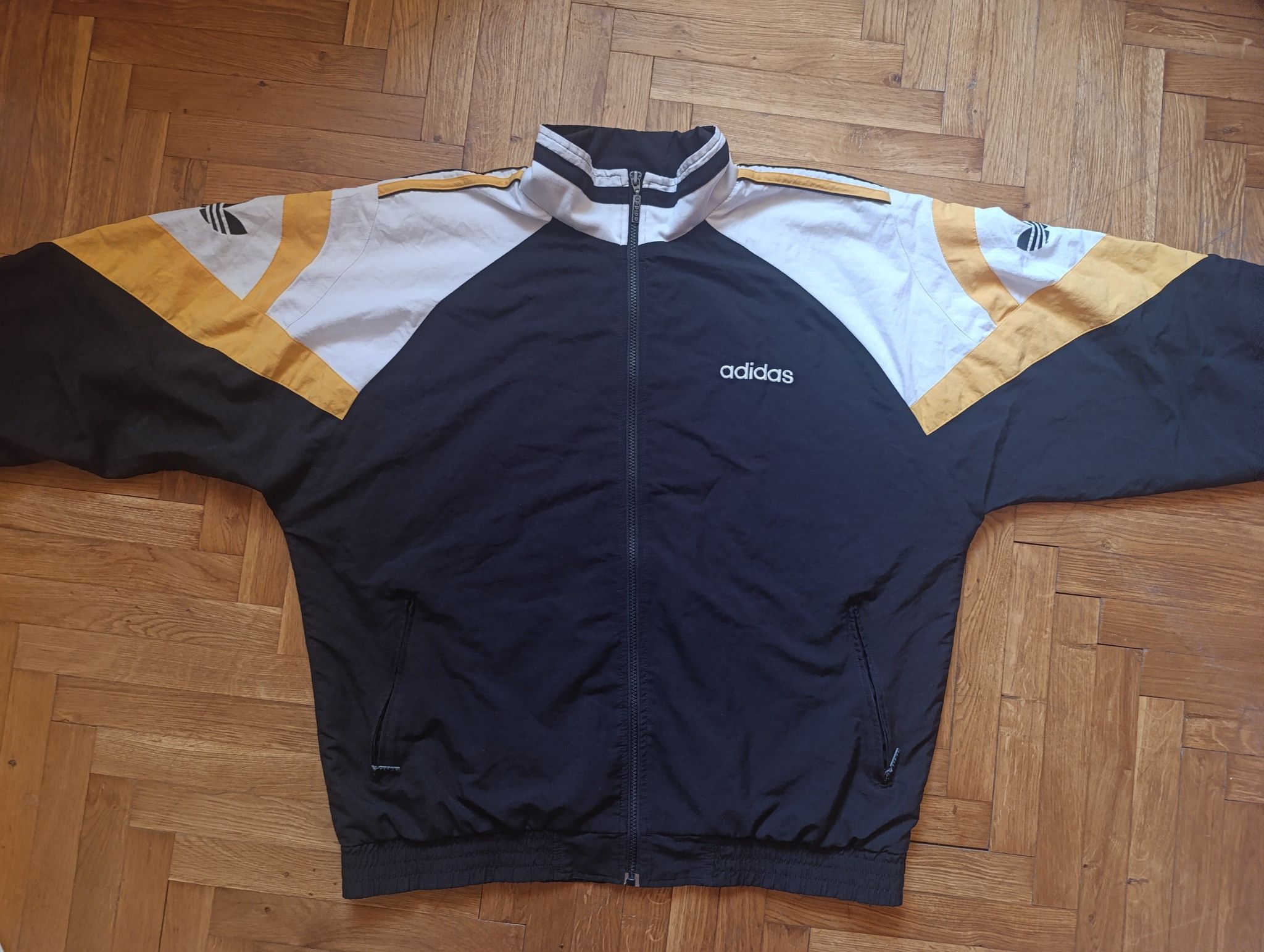 Adidas Adidas Vintage Y2K Windbreaker 3-Stripes Trefoil Logo Black Size US L / EU 52-54 / 3 - 4 Thumbnail