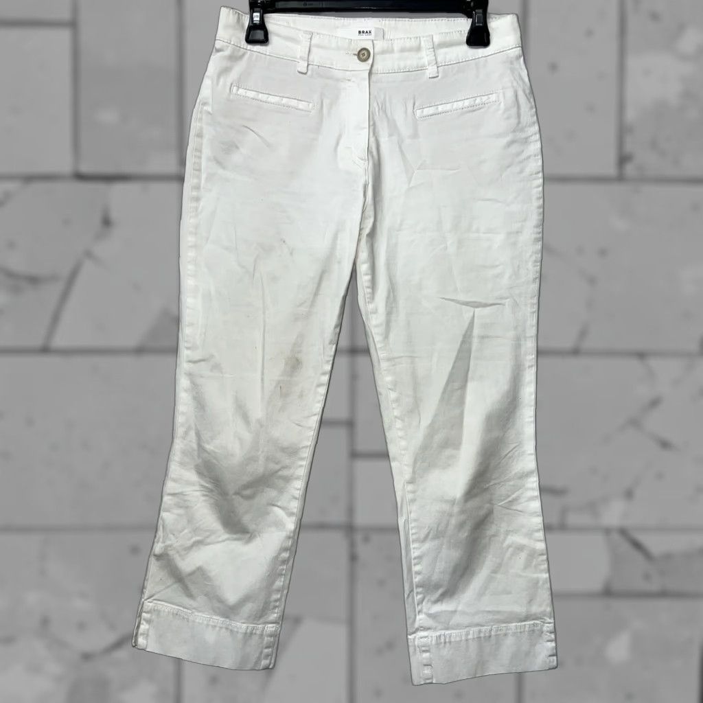 BRAX Brax Feel Good Capri Pants Women's 26 White 23” Inseam Regular Size Size 26" / US 2 / IT 38 - 1 Thumbnail
