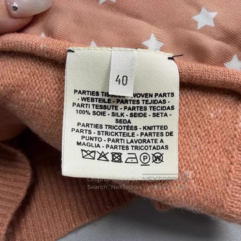 Hermes Hermes Light Brown Patchwork Design Wool Mulberry Silk Swe Size S / US 4 / IT 40 - 6 Thumbnail