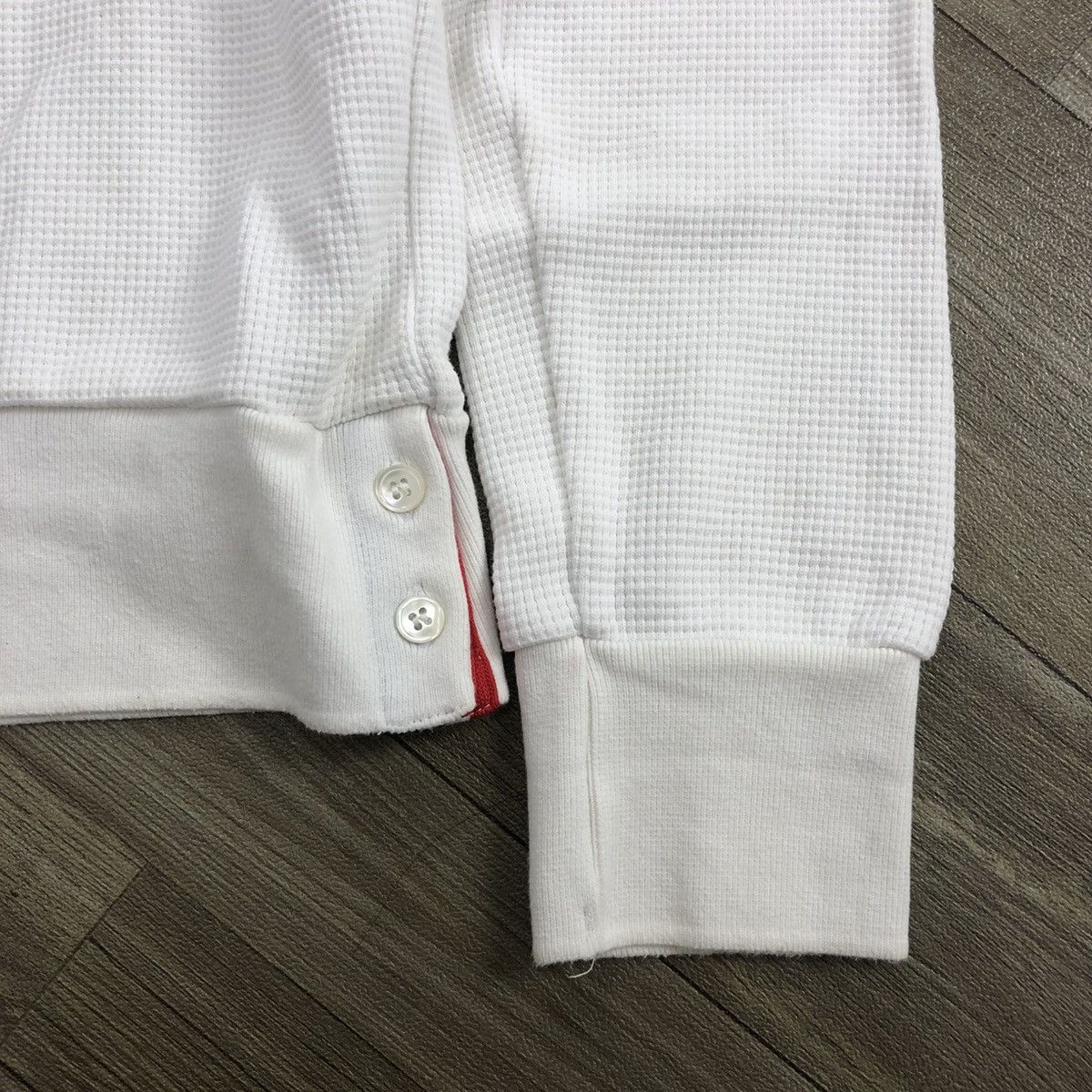 Thom Browne 🇮🇹Vintage Thom Browne Wafle 4 Bar Striped Luxury Sweatshirt Size US S / EU 44-46 / 1 - 7 Thumbnail
