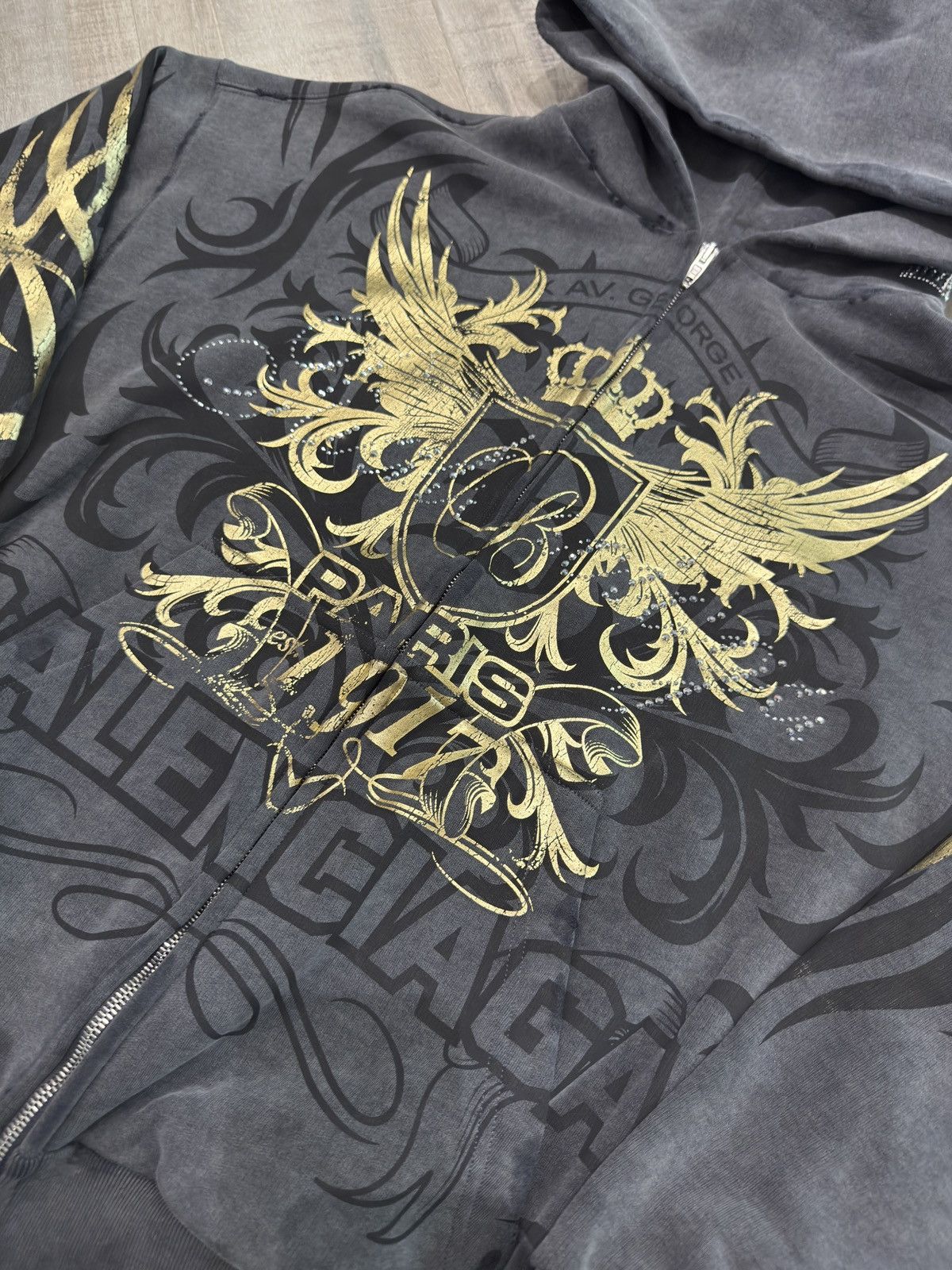 Balenciaga Balenciaga Gold Tacky Embellished Zip Up Size US L / EU 52-54 / 3 - 2 Thumbnail