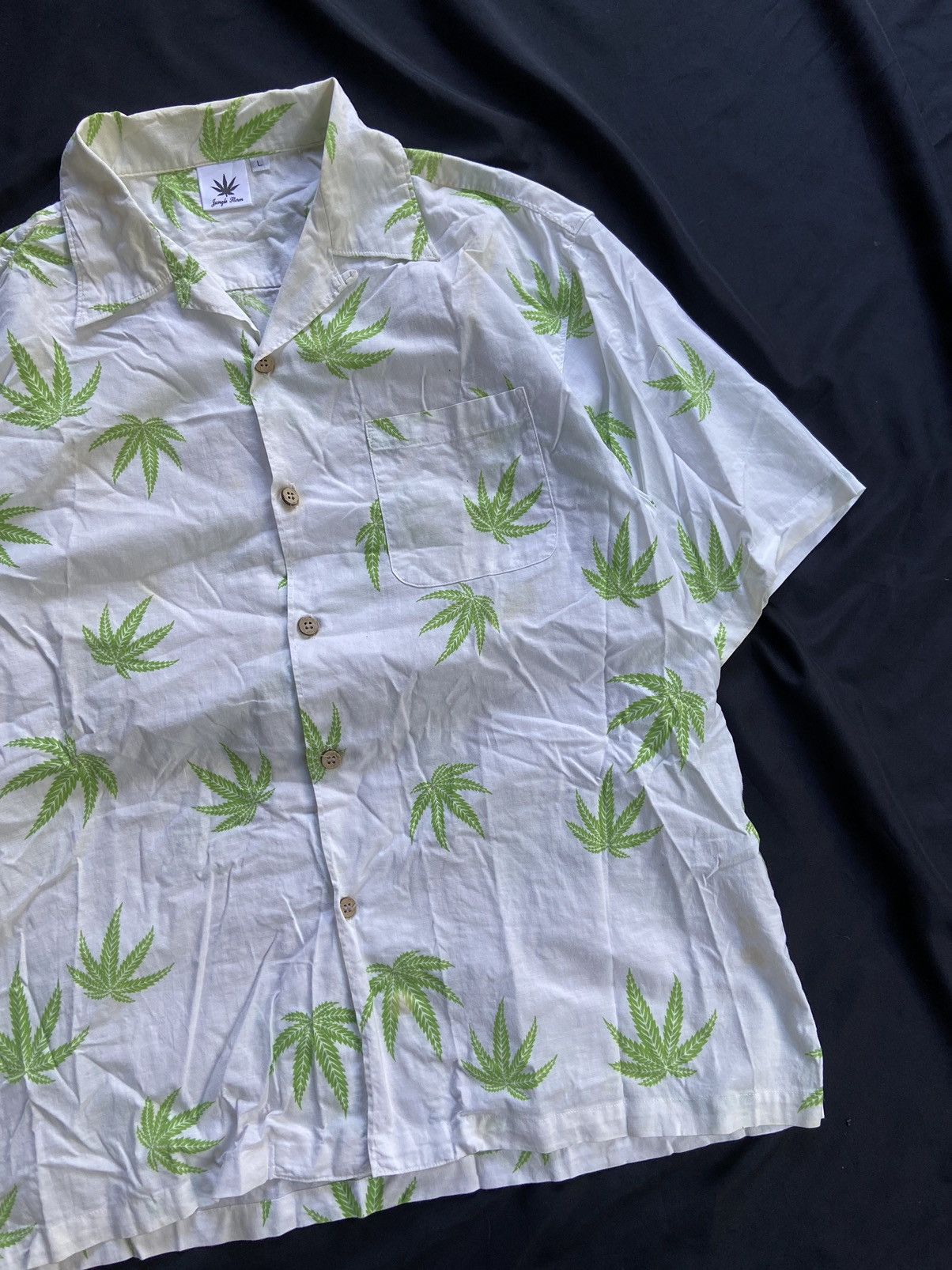 Beauty Beast MARIJUANA JUNGLE STORM BUTTON UP SHIRT Size US L / EU 52-54 / 3 - 3 Thumbnail