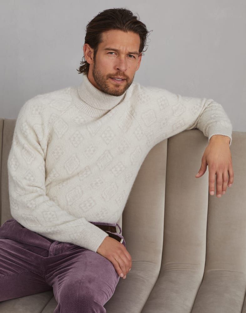 Brunello Cucinelli o1w1db10825 Turtleneck Jumper in White Size US M / EU 48-50 / 2 - 3 Thumbnail