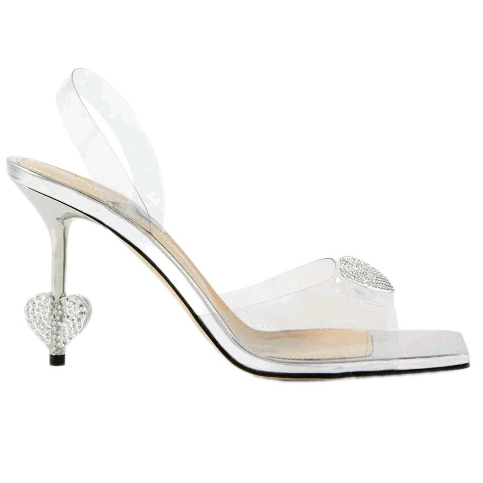MACH & MACH MACH & MACH Slingback Sandals US9 EU39 Crystal Heart . Size US 9 / IT 39 - 2 Thumbnail