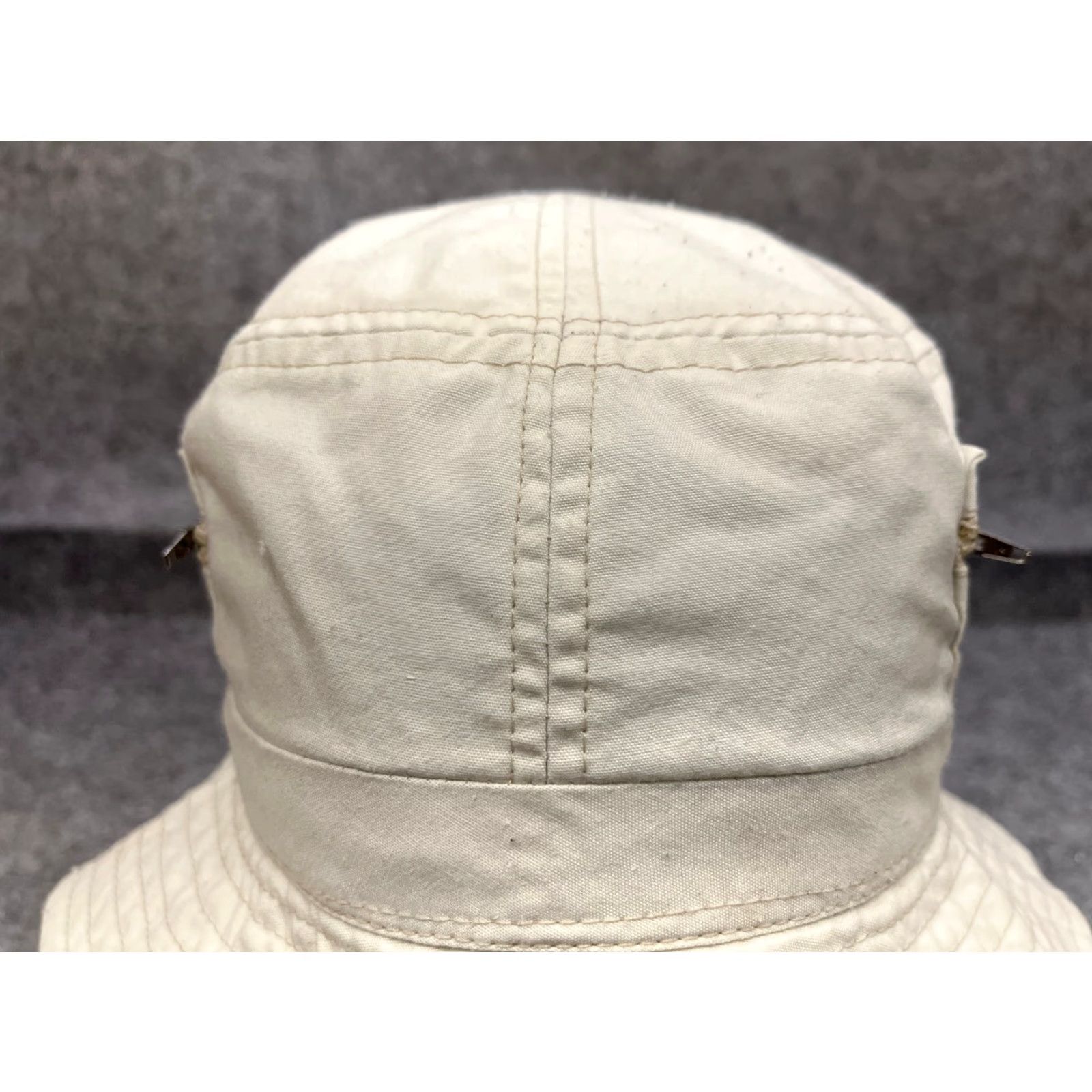 Vintage Bucket Hat Adult One Size White Cotton Blend Beach Camp Outdoor Denver Sun Size ONE SIZE - 2 Thumbnail