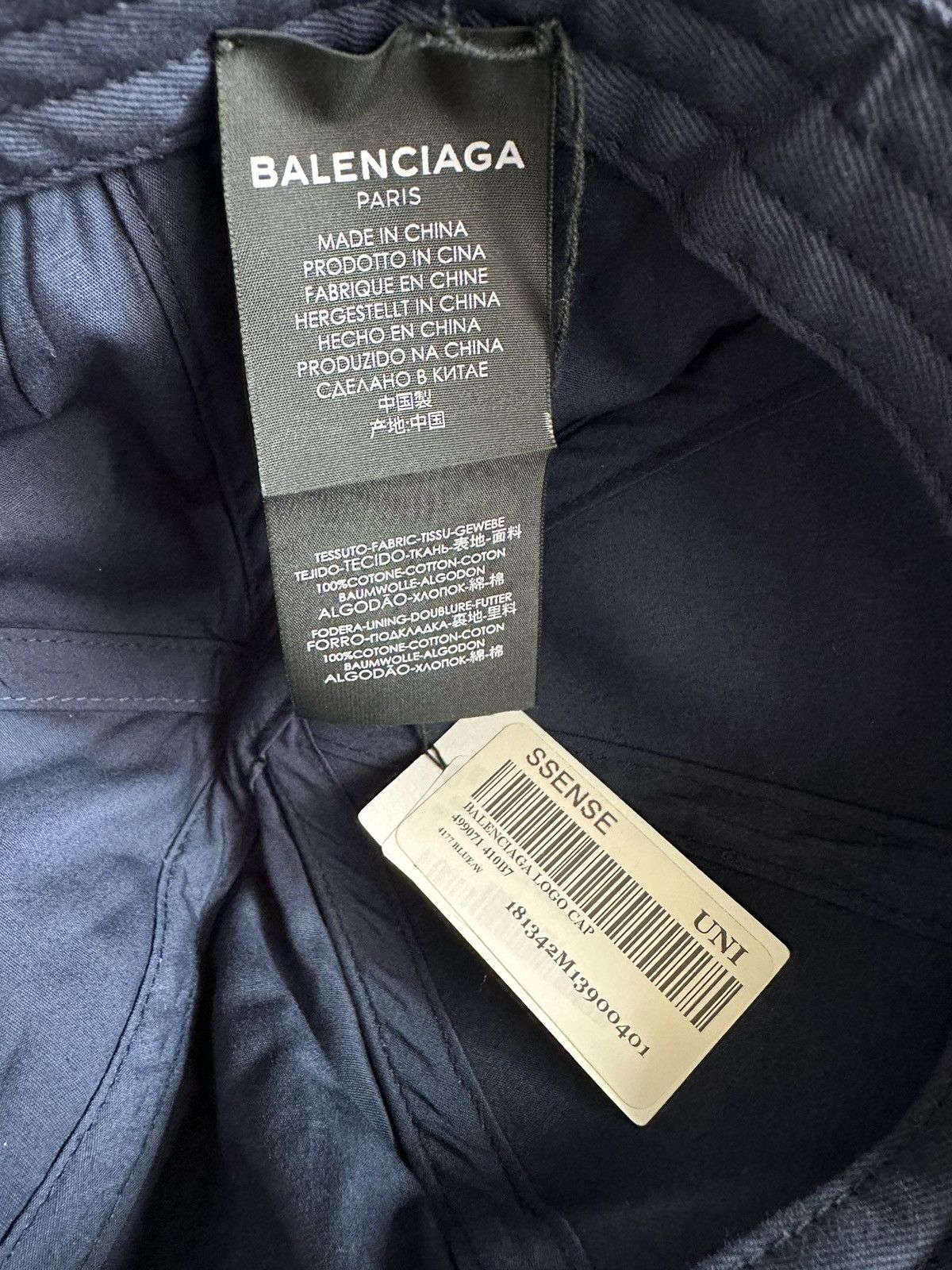 Balenciaga Balenciaga Logo Dad Cap Hat navy blue Size ONE SIZE - 6 Thumbnail