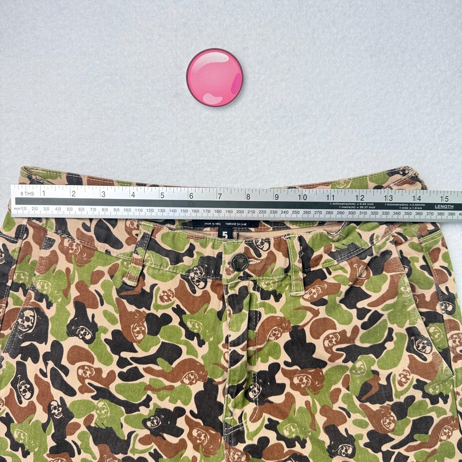 Broken Promises Co. Broken Promises Camo Grim Reaper Cargo Pants Womens 5 Size 30" / US 8 / IT 44 - 9 Thumbnail