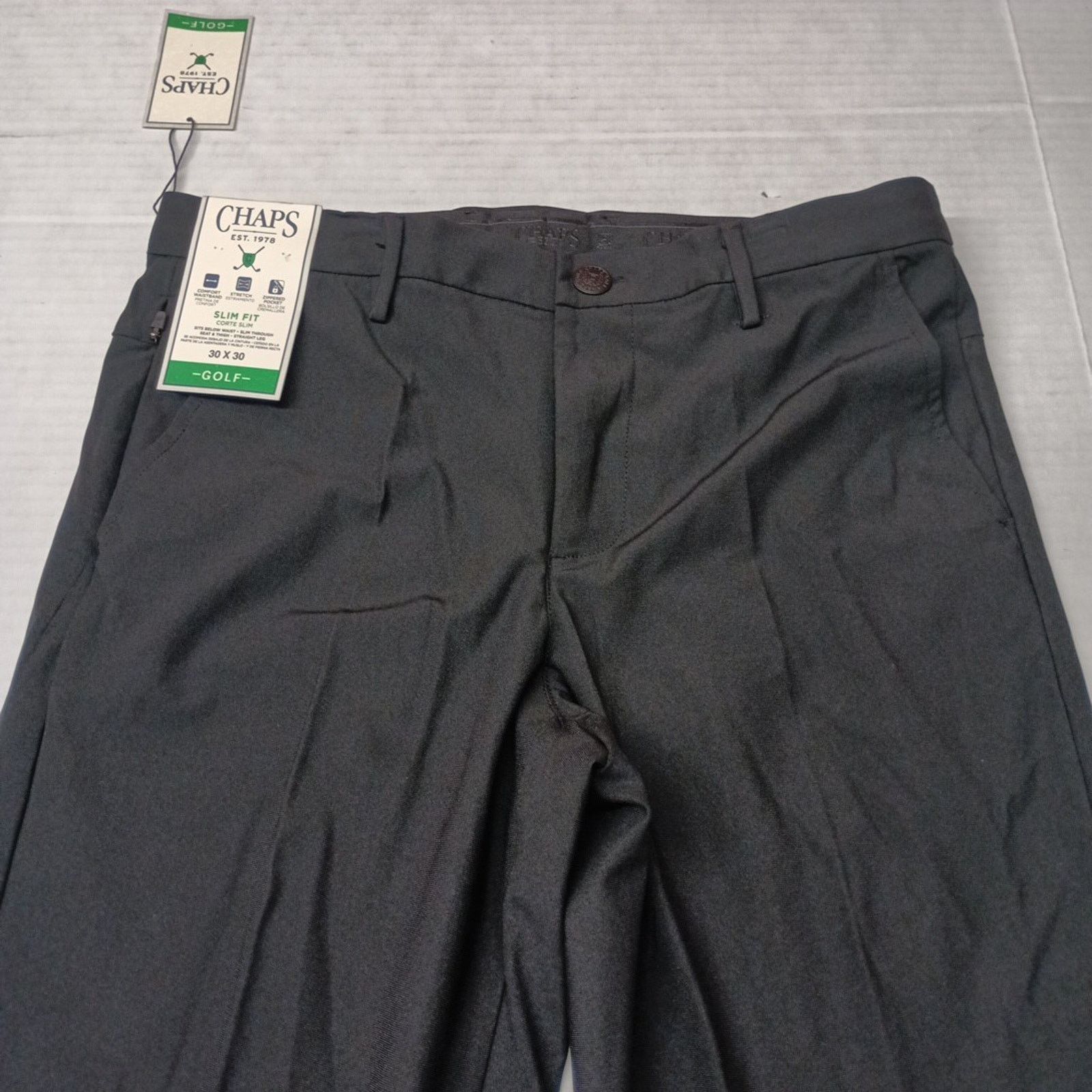 Chaps Chaps Golf Slim Fit Pants Mens 30x30 Black Stretch Waistband Size US 30 / EU 46 - 4 Thumbnail