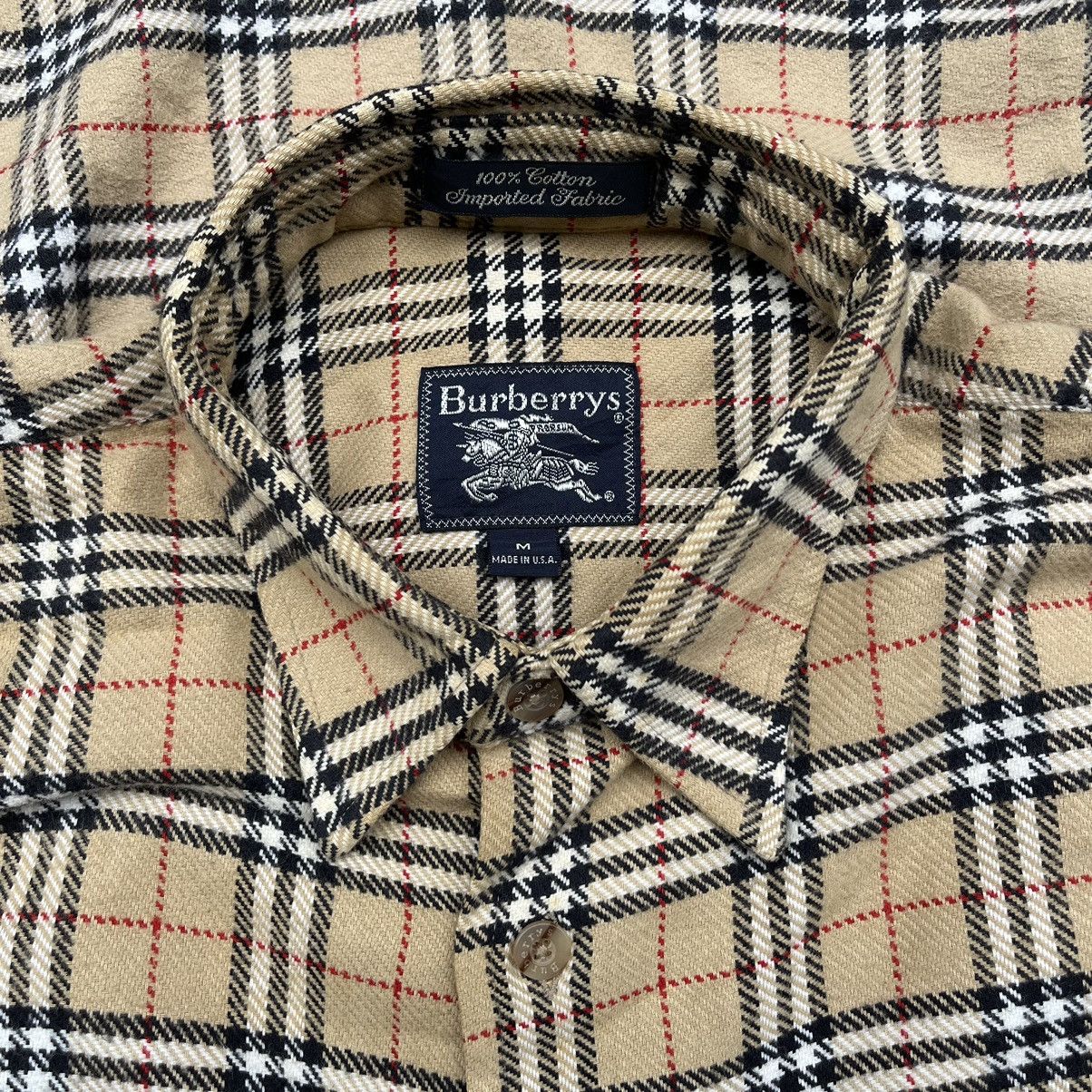 Burberry × Burberry Prorsum × Vintage 🇺🇸 1990s Burberrys Nova Check Iconic Longs Shirt Size US XL / EU 56 / 4 - 3 Thumbnail