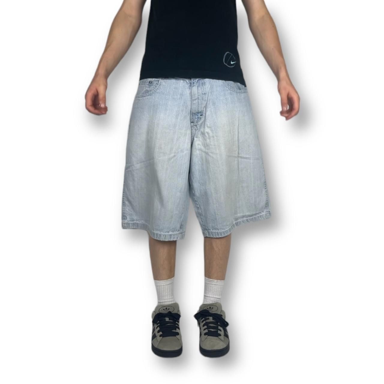 Southpole Southpole Men's Blue and White Shorts Size US 34 / EU 50 - 3 Thumbnail