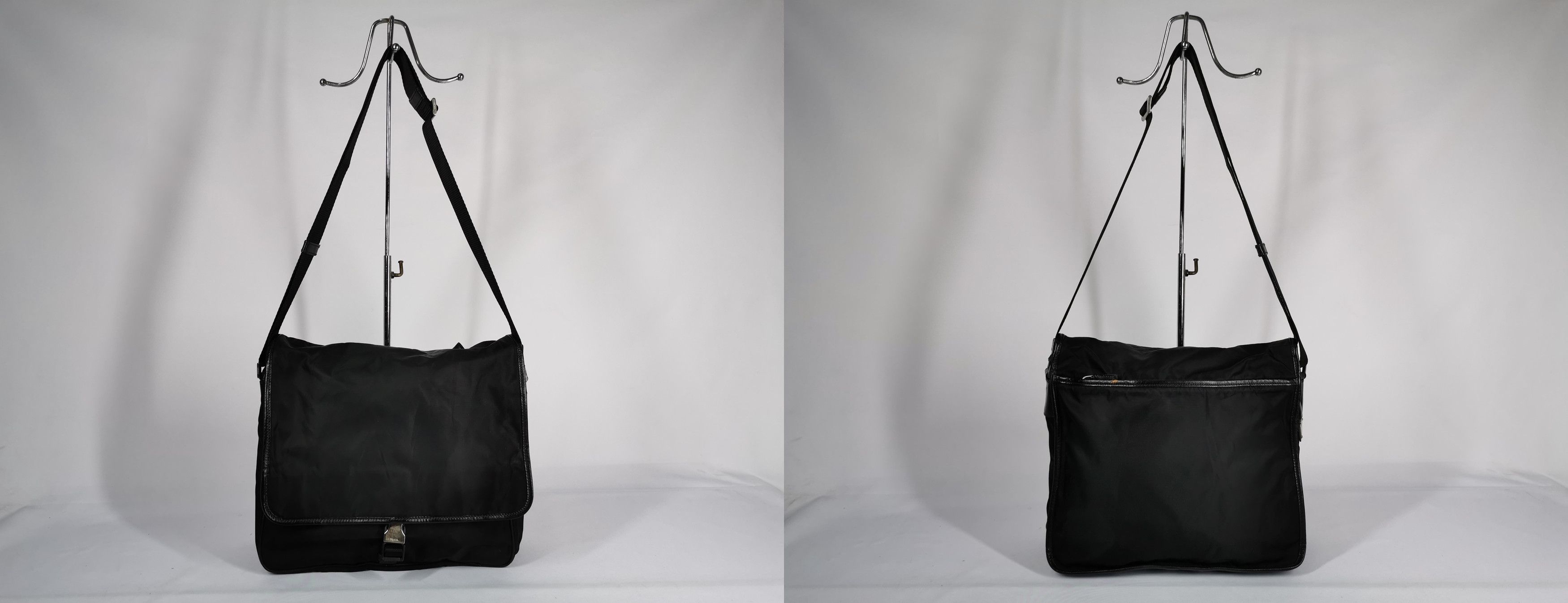 Prada Prada Messenger Tessuto Black Nylon Crossbody Shoulder Bag Size ONE SIZE - 2 Thumbnail