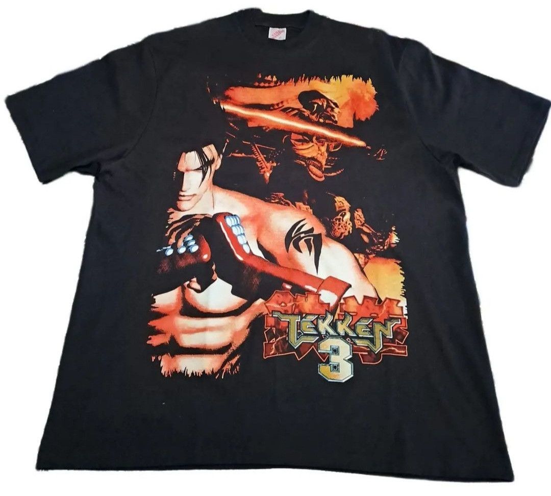 image of The Game Tekken 3 Cover Bandai Namco Bootleg Tees in Black, Men's (Size XL)