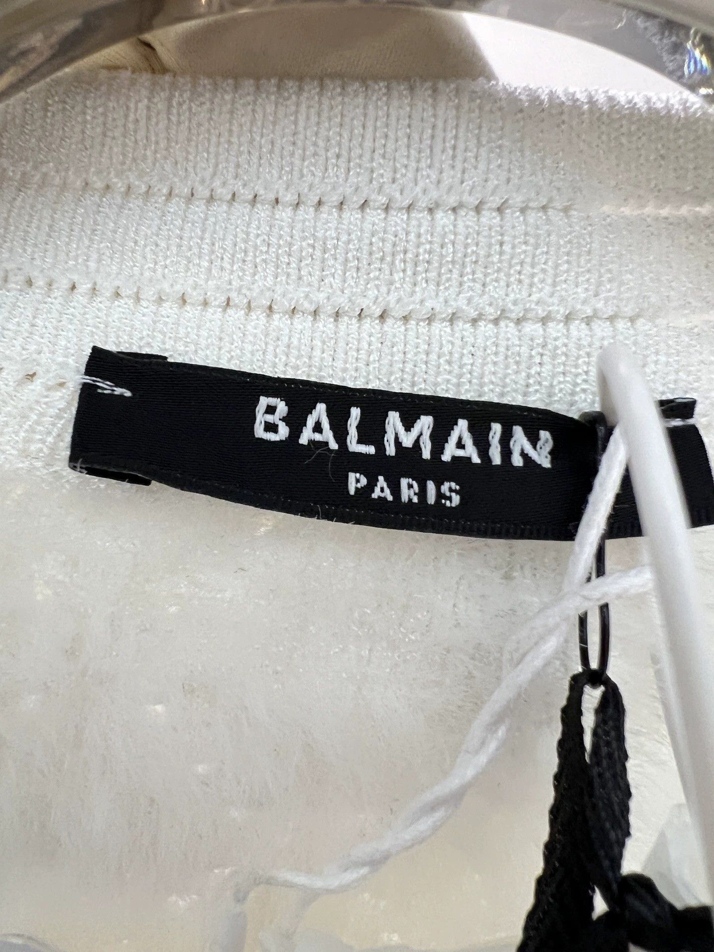 Balmain Balmain White Diamond Intarsia Cardigan Gold Buttons 42 Size M / US 6-8 / IT 42-44 - 3 Thumbnail