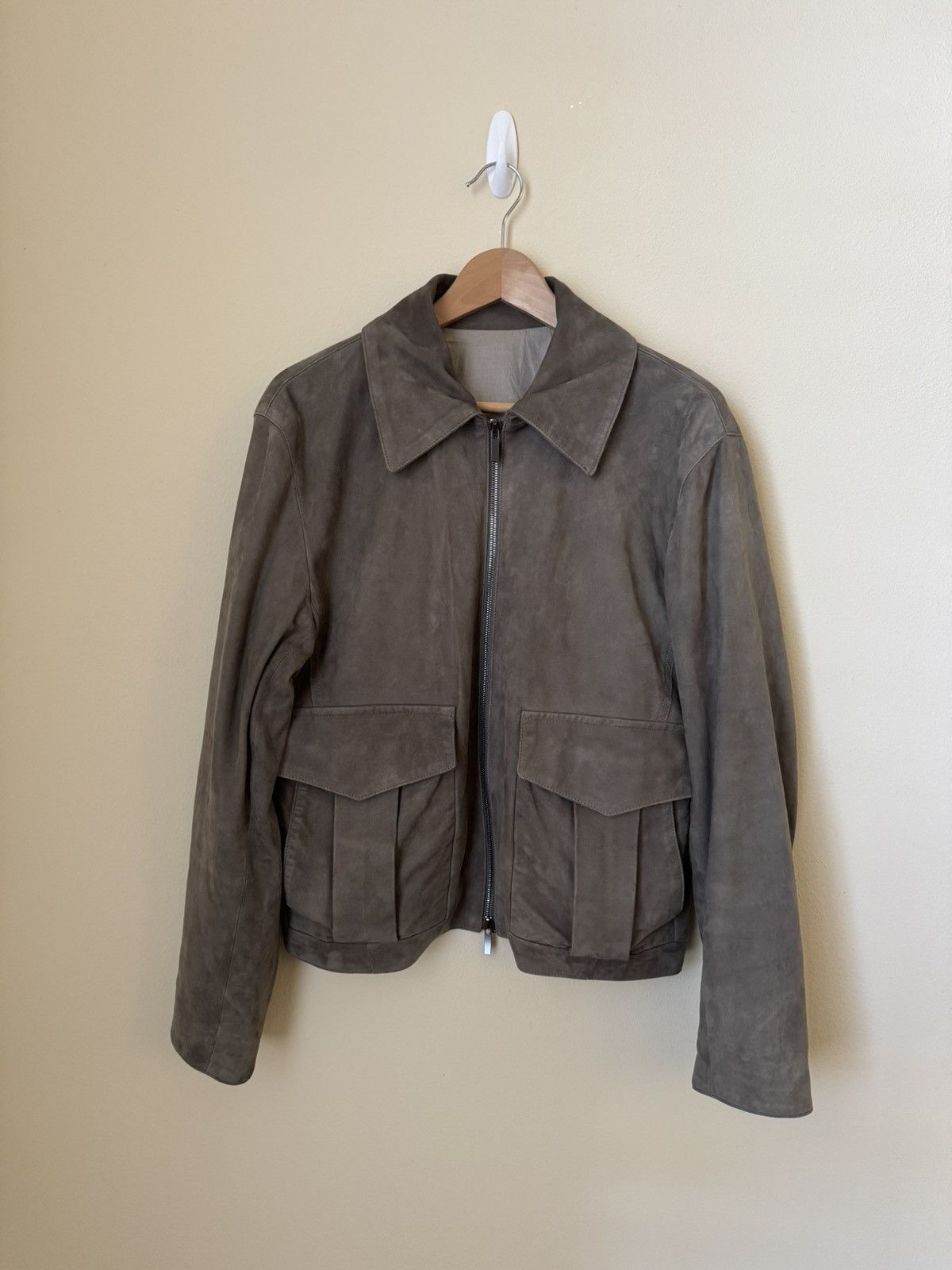 Stoffa Stoffa Flight Jacket Taupe Lamb Suede 48 Size US M / EU 48-50 / 2 - 1 Thumbnail